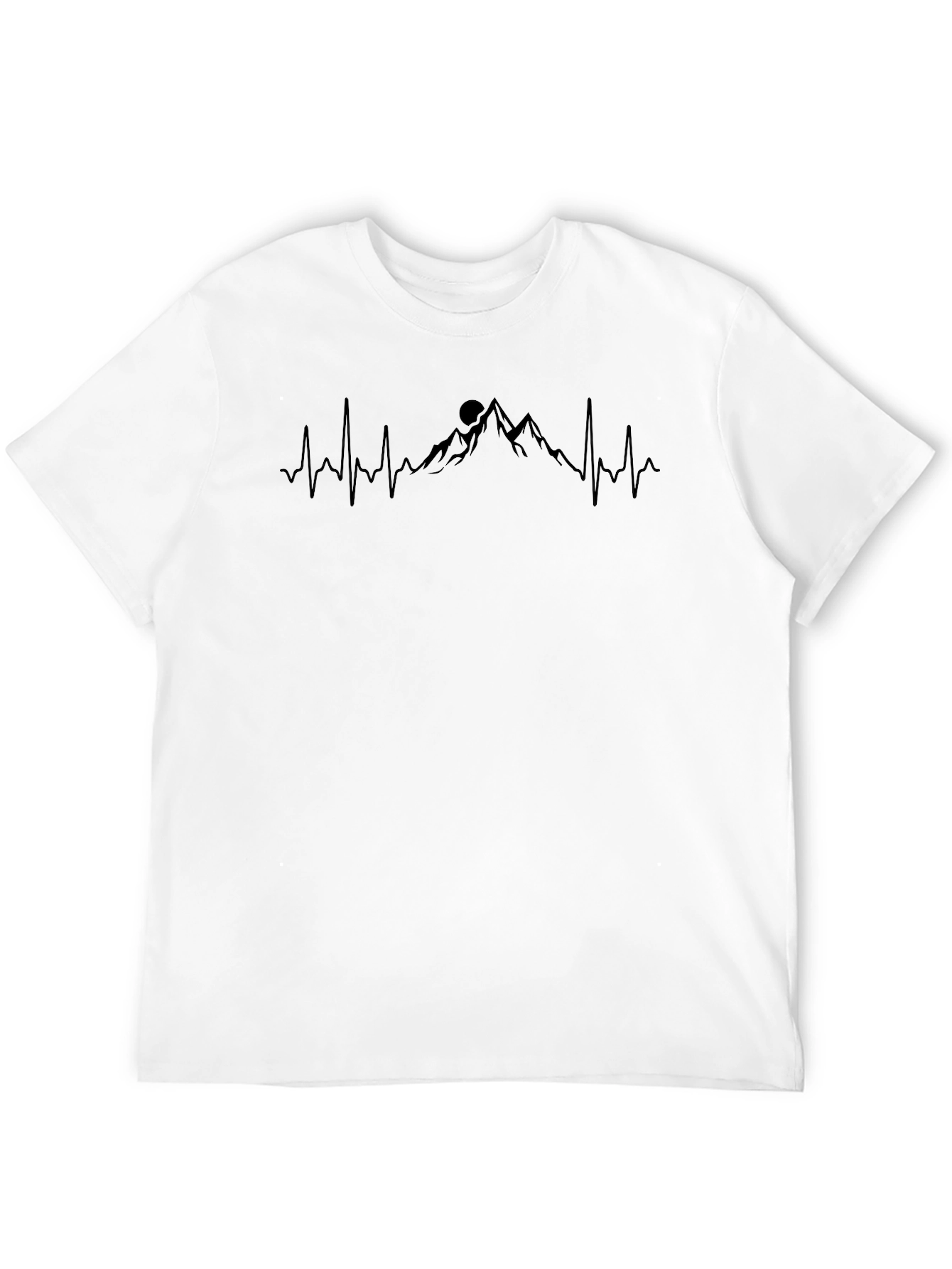 Black Mountain Heartbeat Graphic Tee - Black Cotton Blend view 12