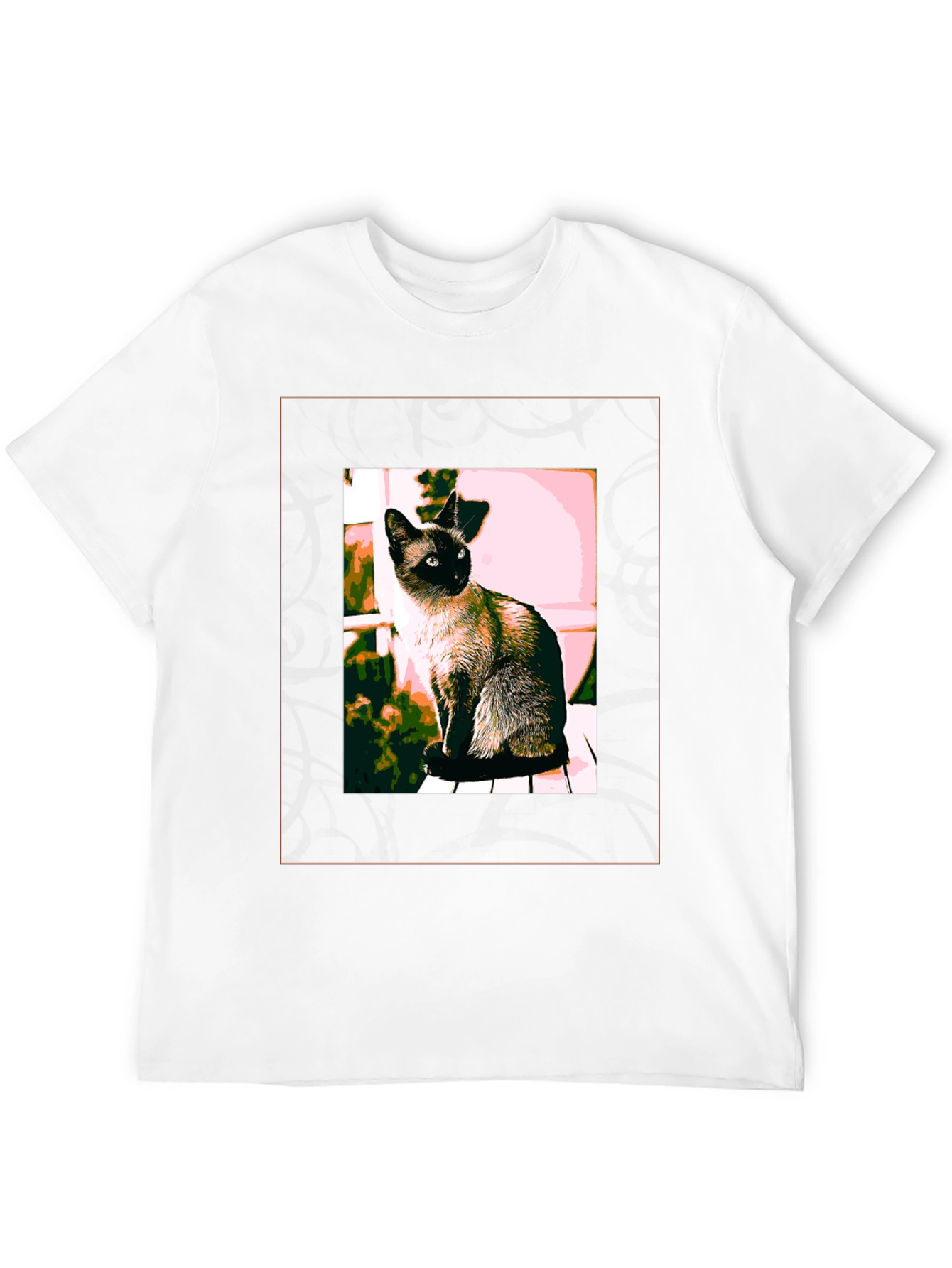 Black Siamese Cat Graphic T-Shirt view 12