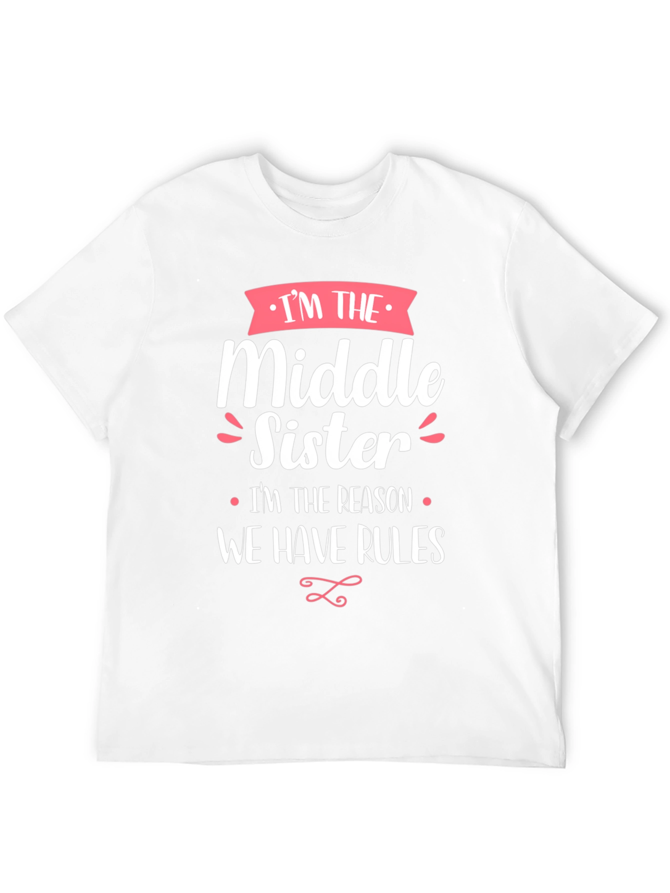 Black Middle Sister T-Shirt - Sibling Humor Tee view 12