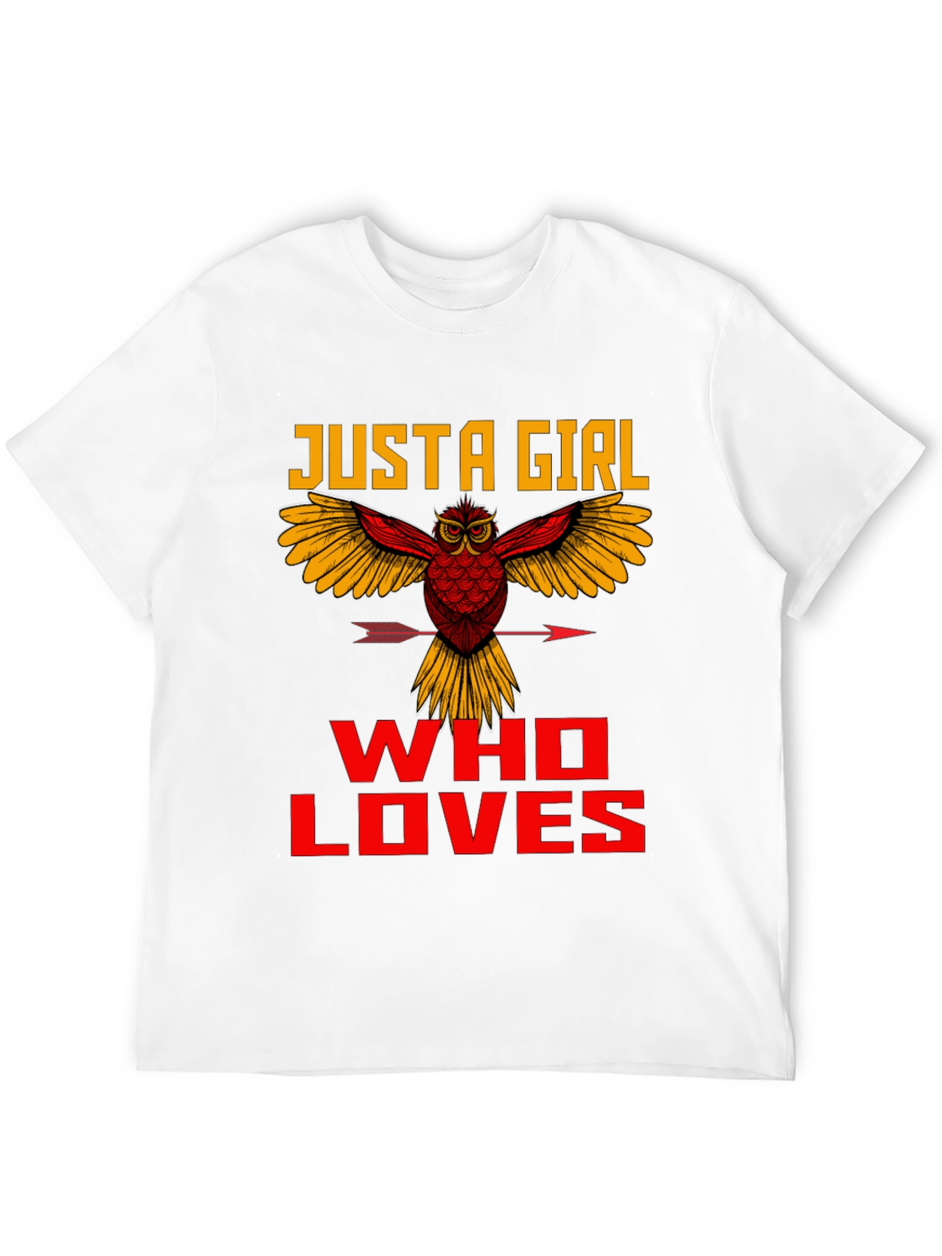 Black Just A Girl Who Loves Owls Graphic Tee view 12