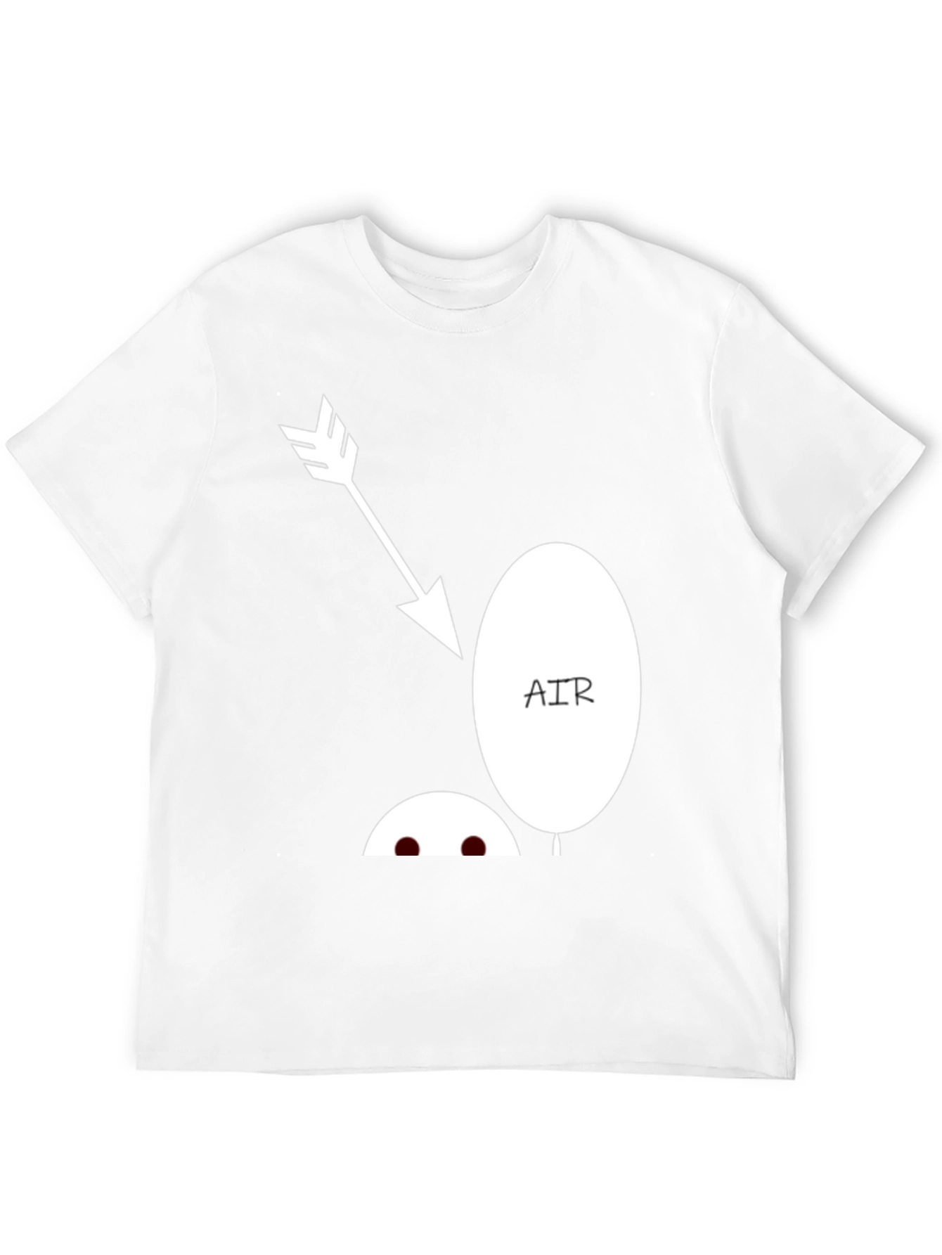 Black Funny Arrow Air Balloon Graphic T-Shirt view 12