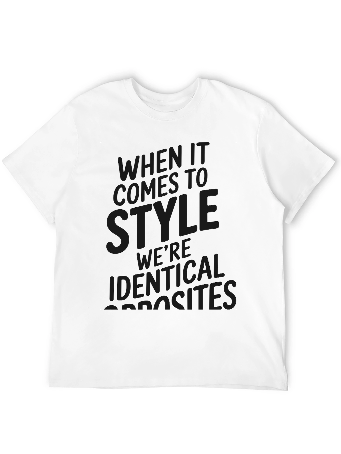 Black Identical Opposites Style T-Shirt - Black view 12