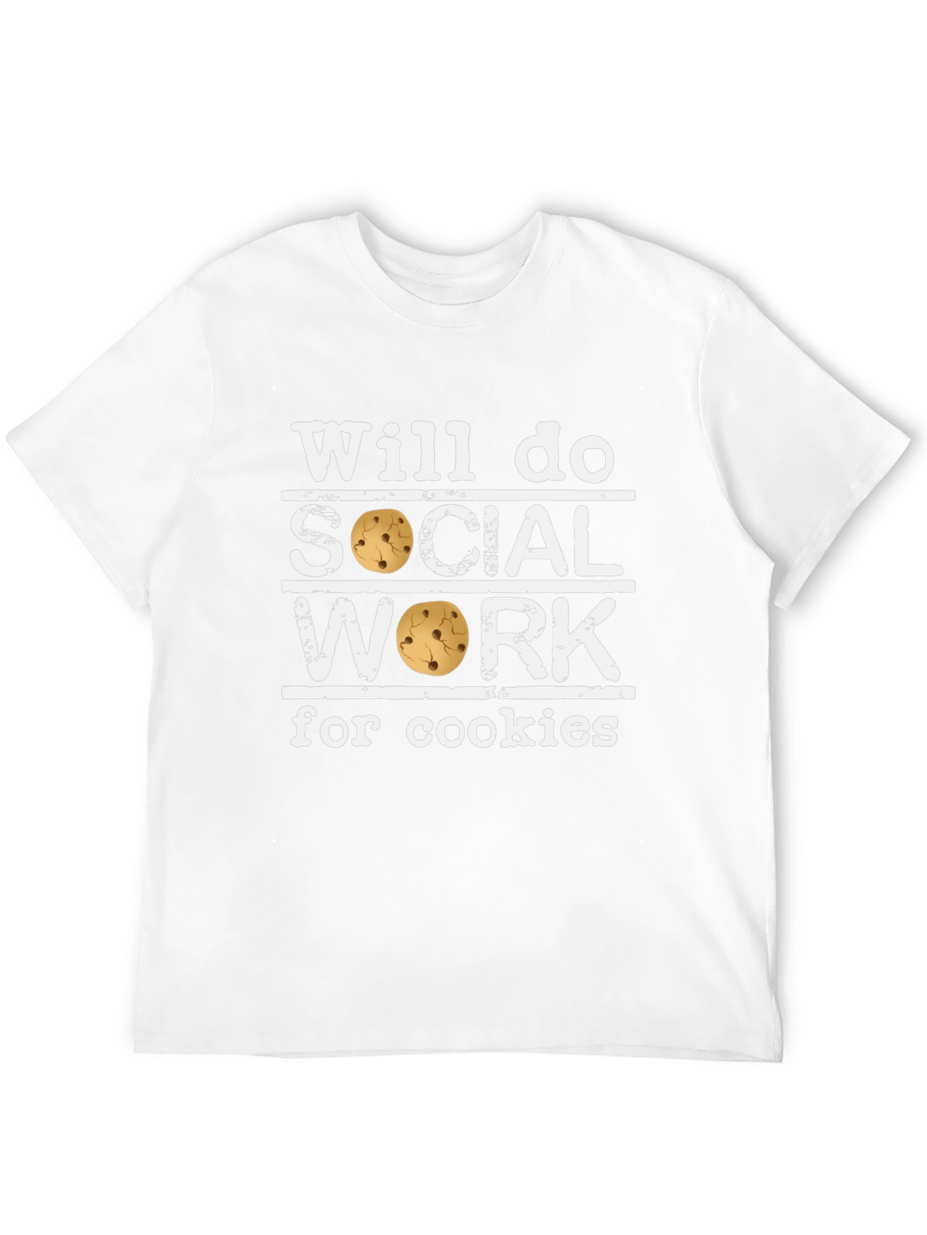Black Will Do Social Work for Cookies Black T-Shirt view 12