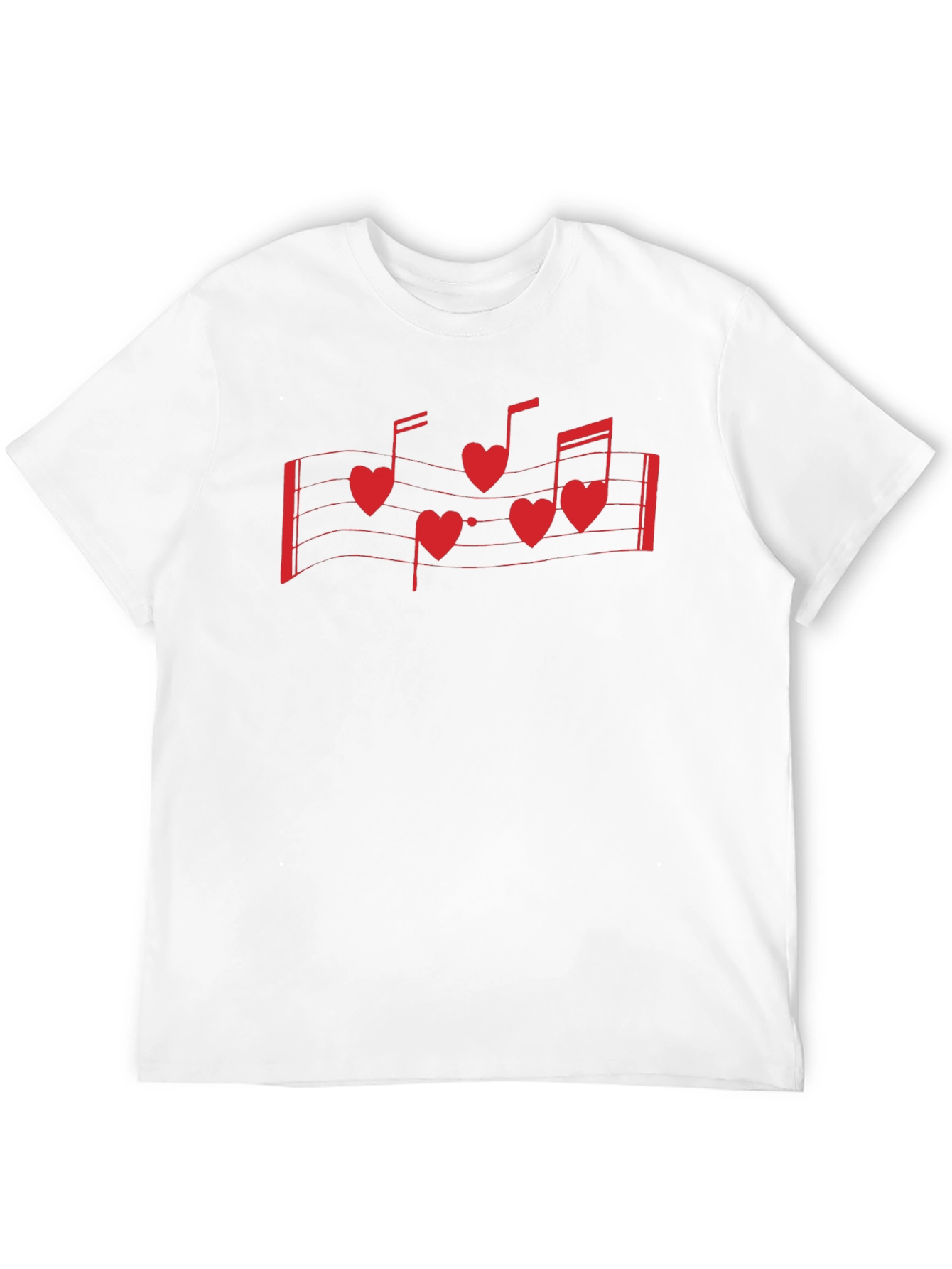 Black Musical Heart Notes Graphic Tee - Black view 12
