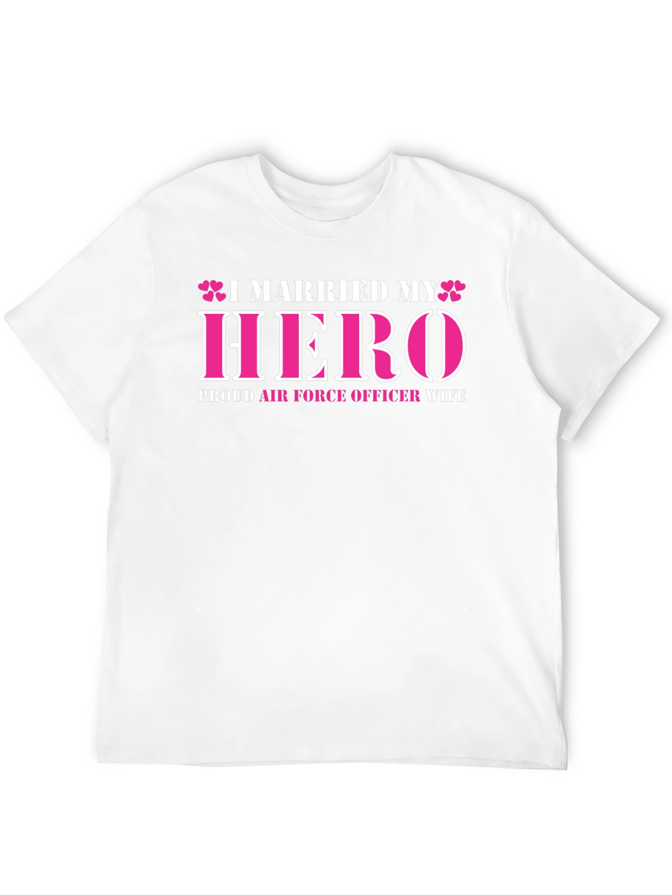 Black I Married My Hero - Air Force Wife T-Shirt view 12
