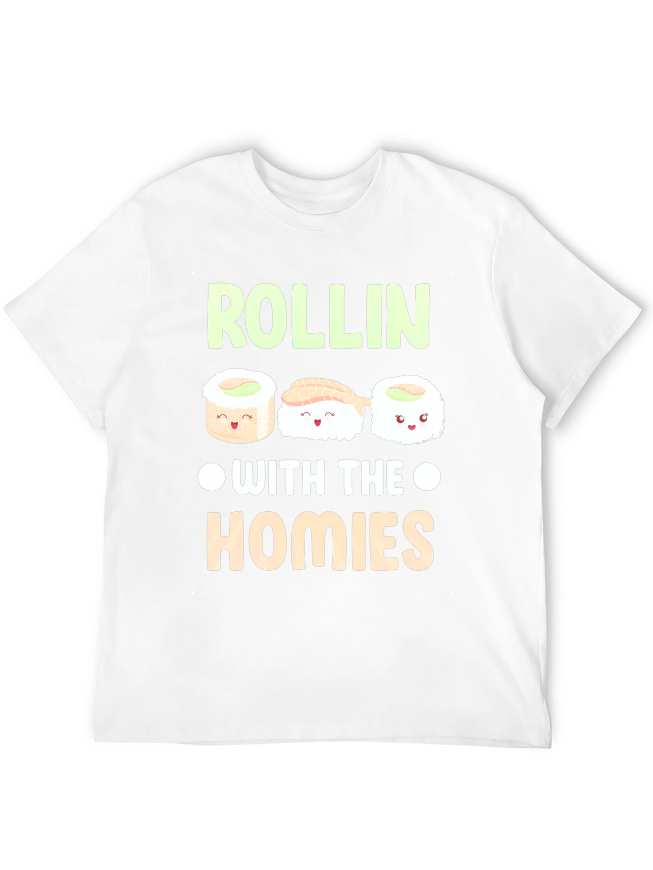 Black Rollin' with the Homies Sushi Graphic Tee view 12