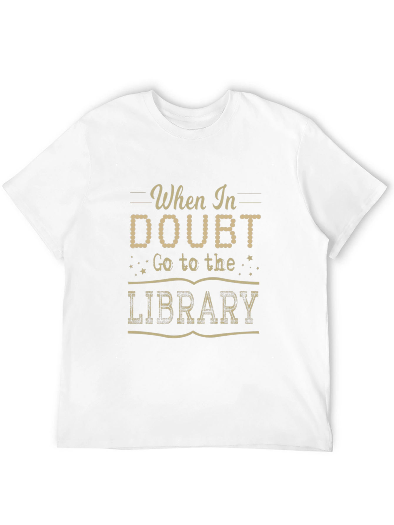 Black When in Doubt Go to the Library Graphic T-Shirt view 12