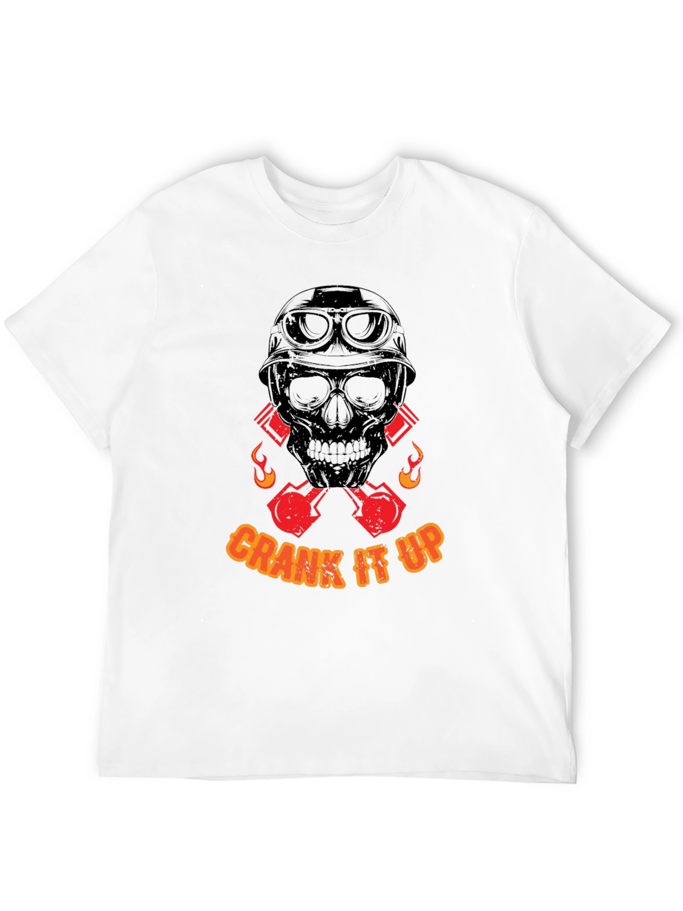 Black Crank It Up Skull Graphic T-Shirt - Black view 12