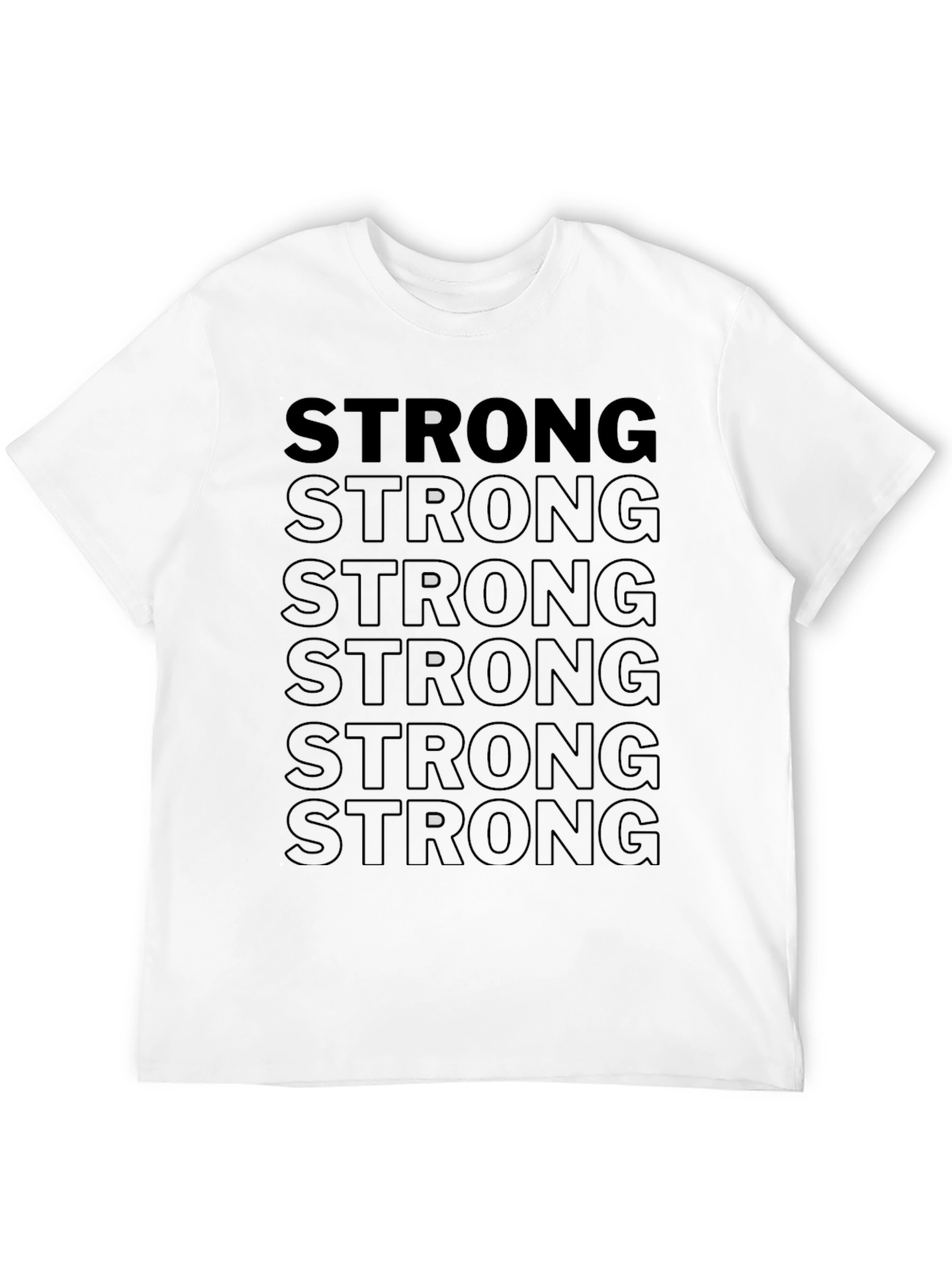 Black Strong Graphic Print Black T-Shirt view 12