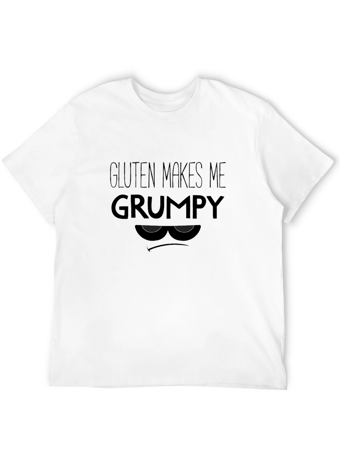 Black Gluten Makes Me Grumpy T-Shirt - Funny Allergy Tee view 12