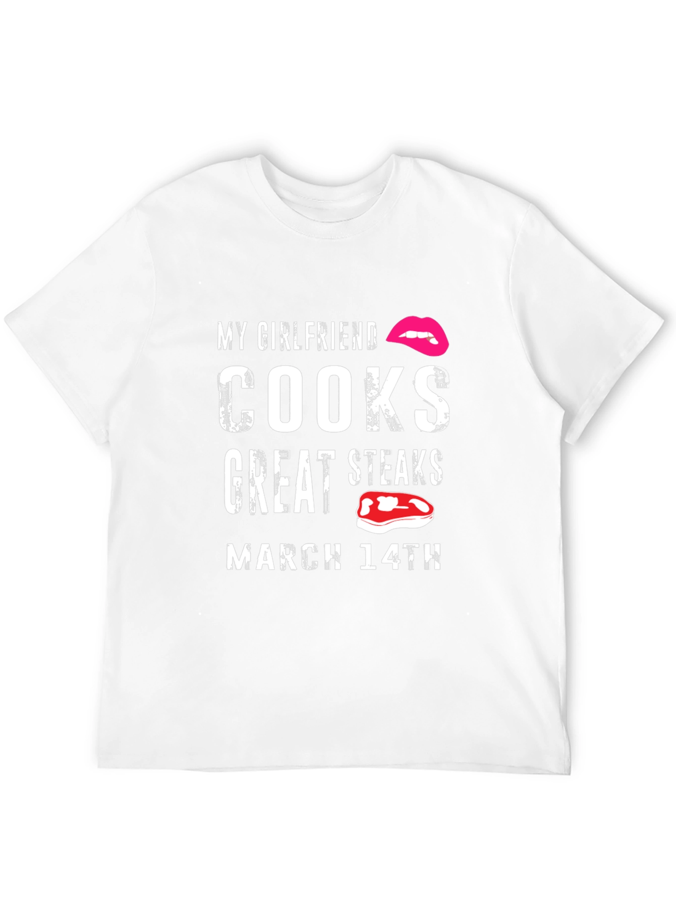 Black My Girlfriend Cooks Great Steaks T-Shirt view 12