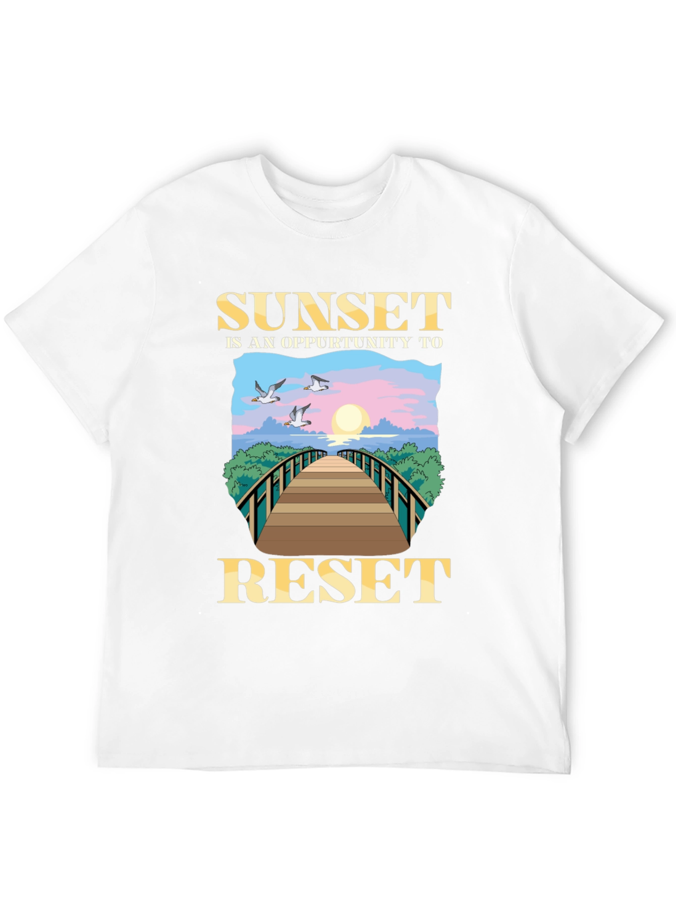 Black Sunset Reset Graphic Tee view 12