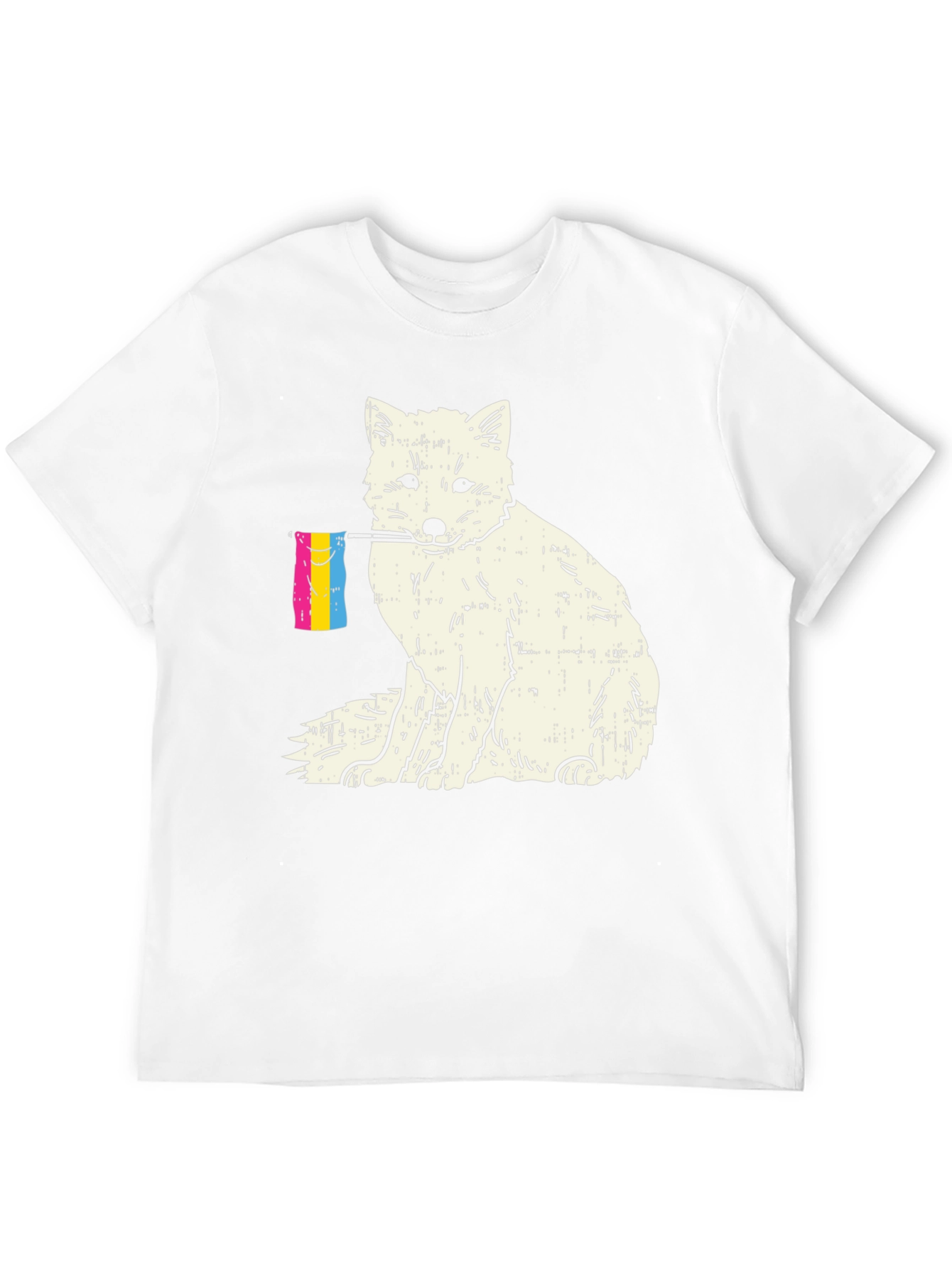 Black Pansexual Pride Fox T-Shirt view 12