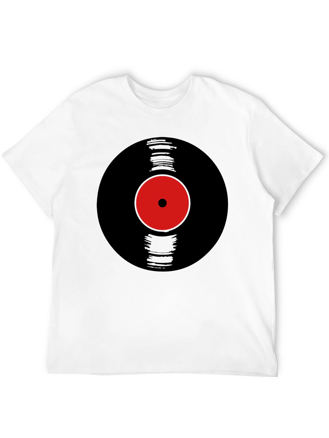 Black Retro Vinyl Record Graphic Tee - Black view 12