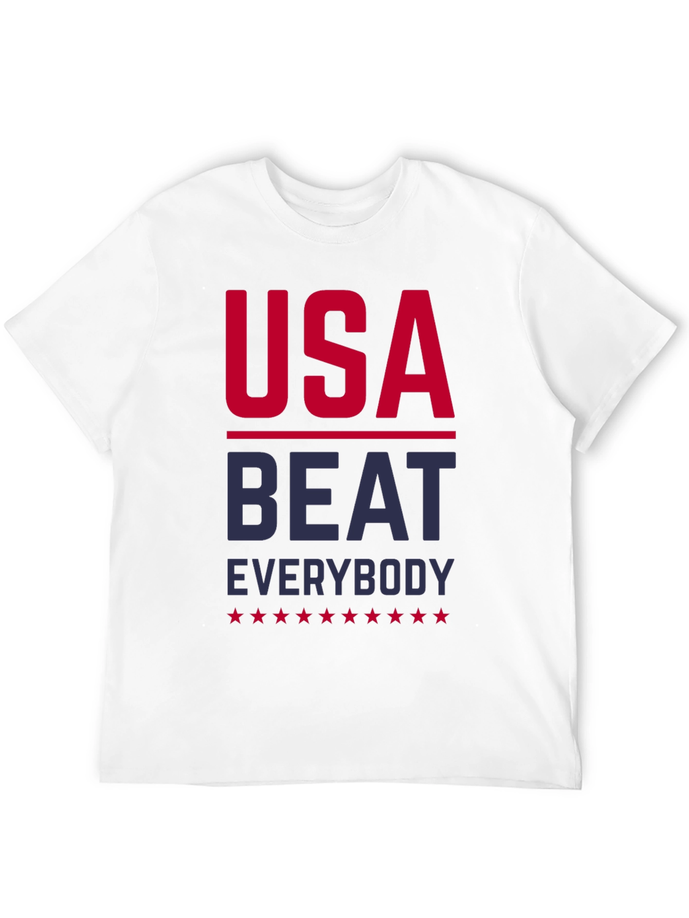 Black USA Beat Everybody Patriotic T-Shirt view 12
