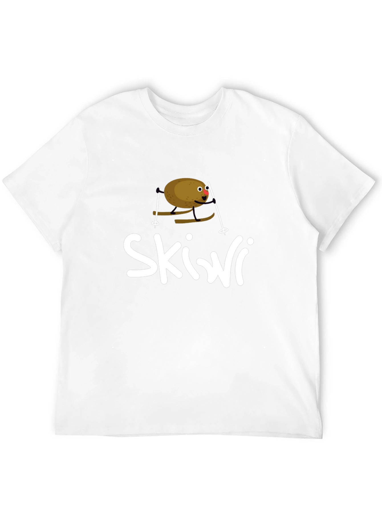 Black Skiwi Funny Kiwi Skiing T-Shirt view 12