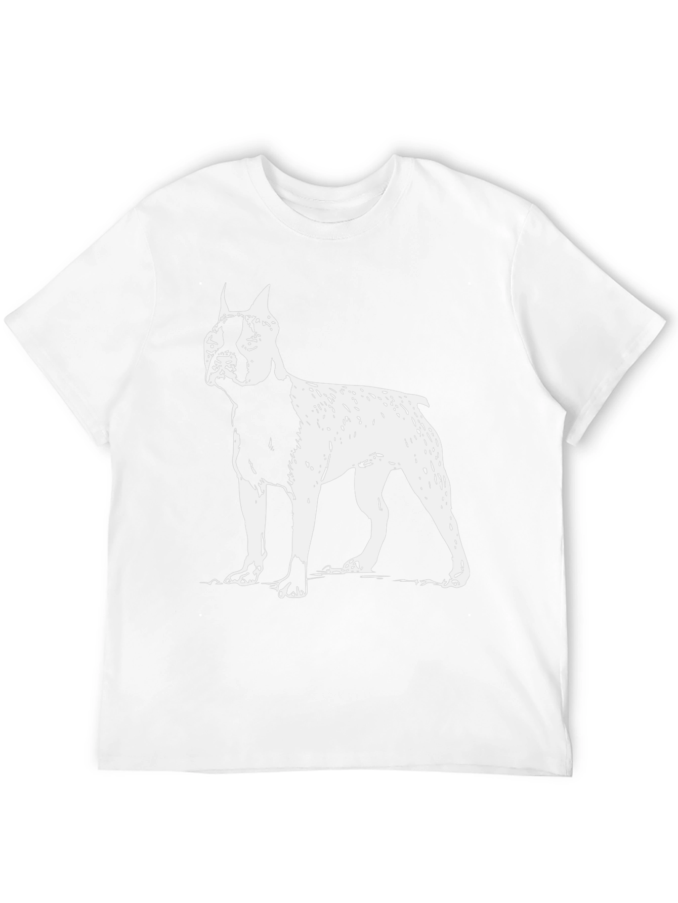 Black Boxer Dog Graphic Tee - Black Cotton T-Shirt view 12