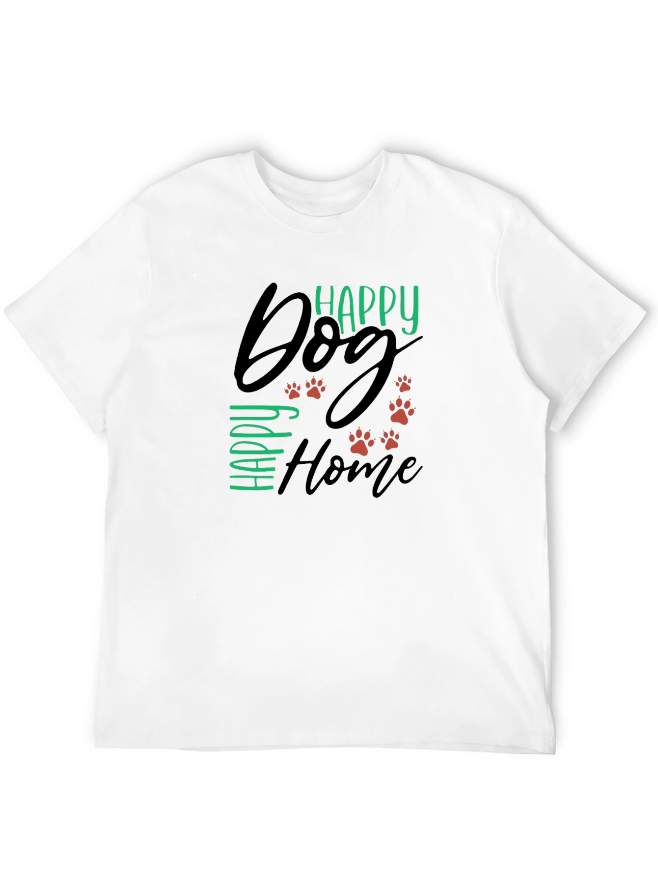 Black Happy Dog Happy Home Graphic Tee view 12