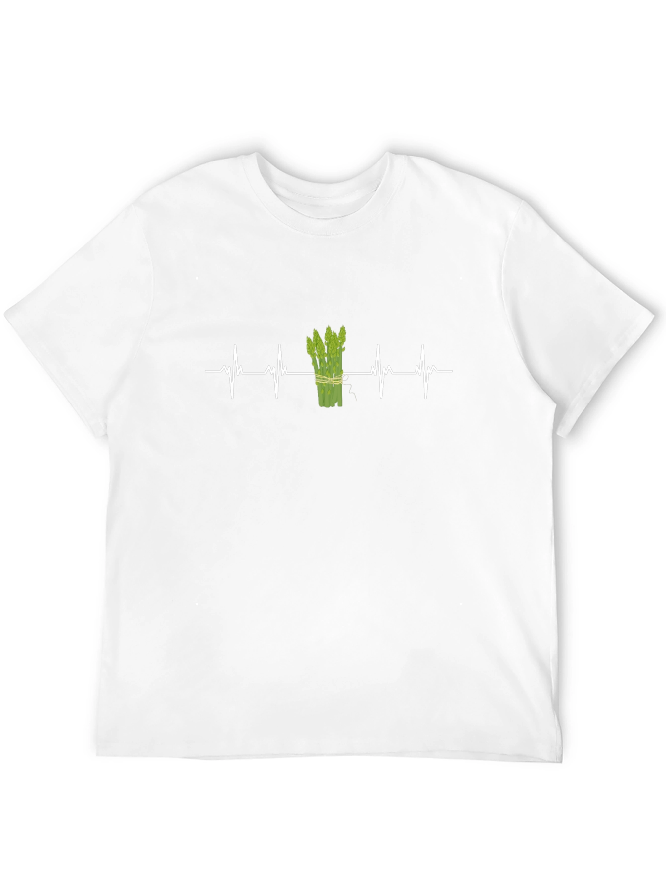 Asparagus Heartbeat T-Shirt - Black, Unisex - 12