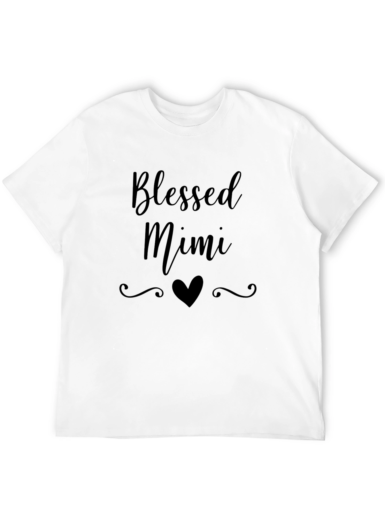 Black Blessed Mimi T-Shirt - Heart Design view 12