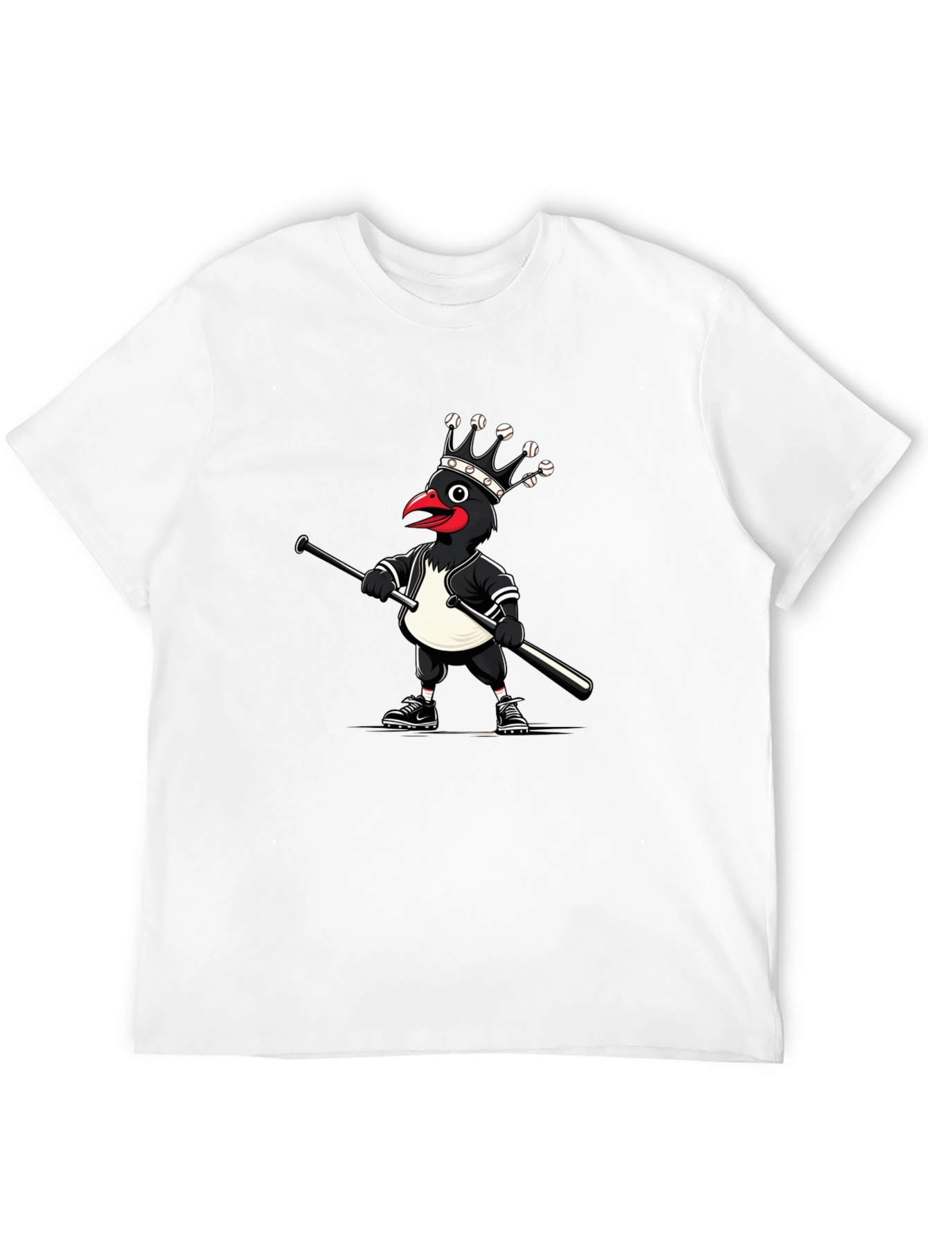 Black Baseball Crow T-Shirt view 12