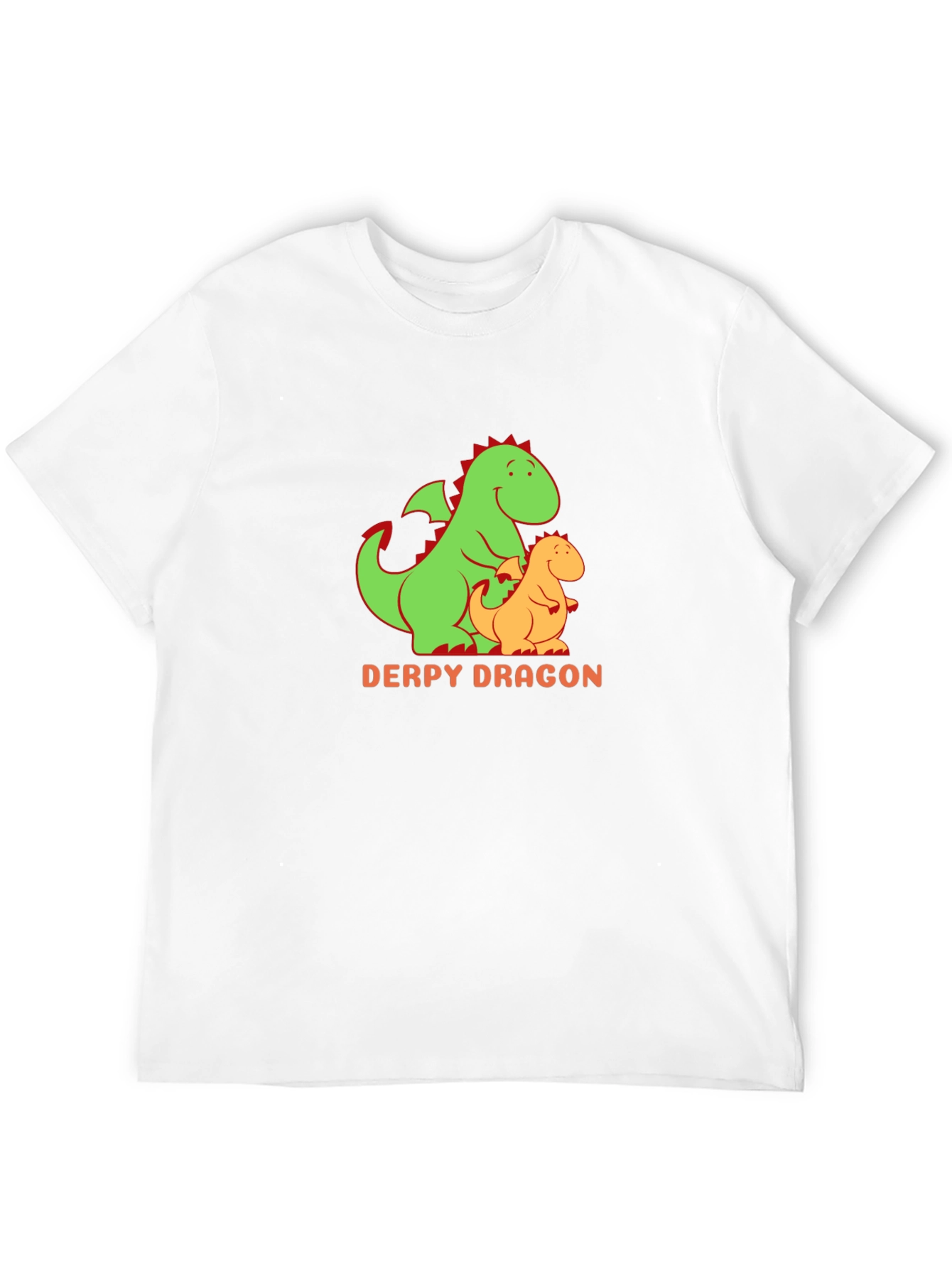 Black Derpy Dragon Graphic Tee - Black Cotton T-Shirt view 12