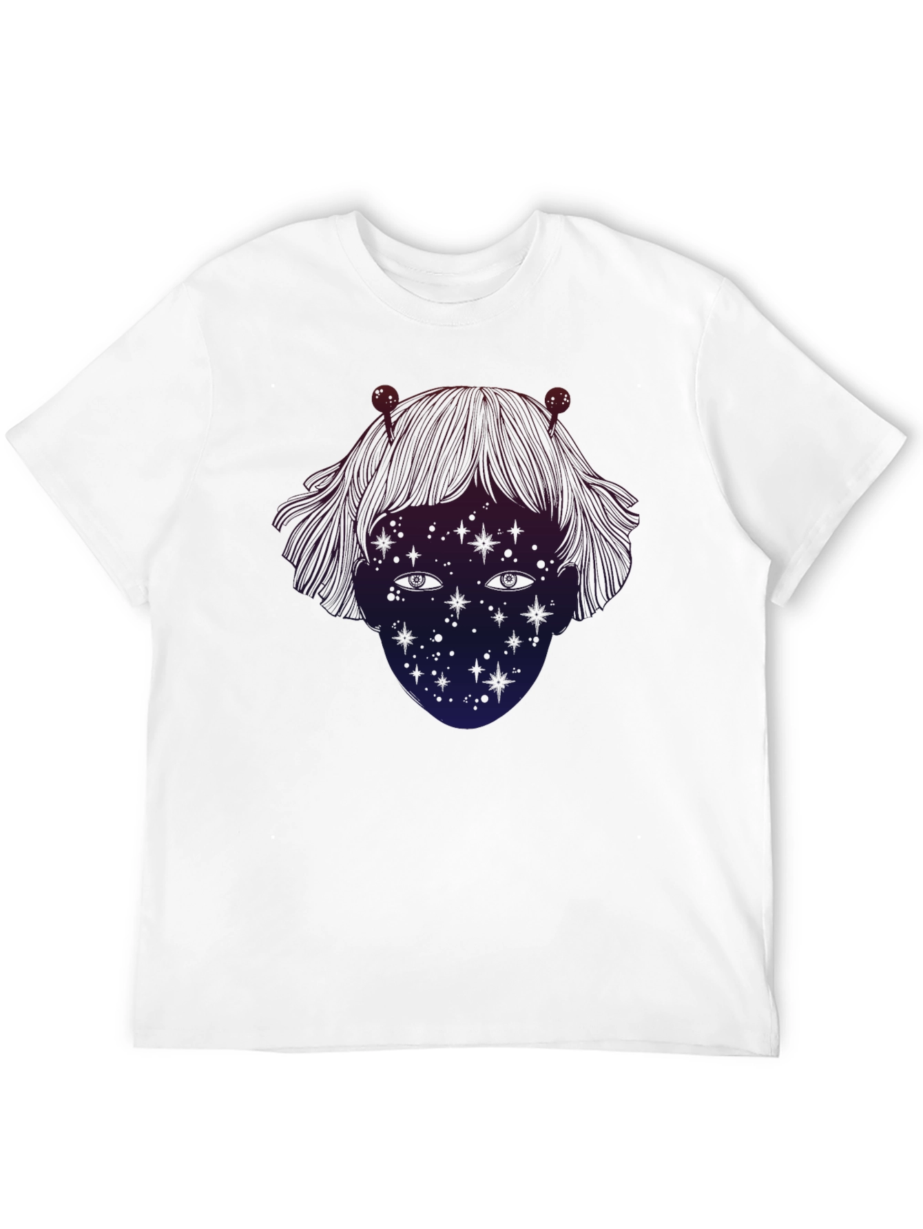 Cosmic Girl T-Shirt - Black - Unique Starry Design - 12