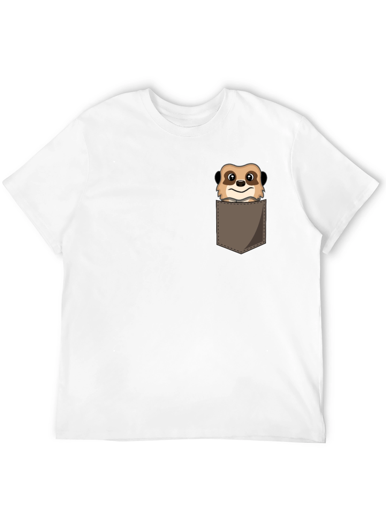Black Meerkat Pocket T-Shirt - Novelty Animal Tee view 12