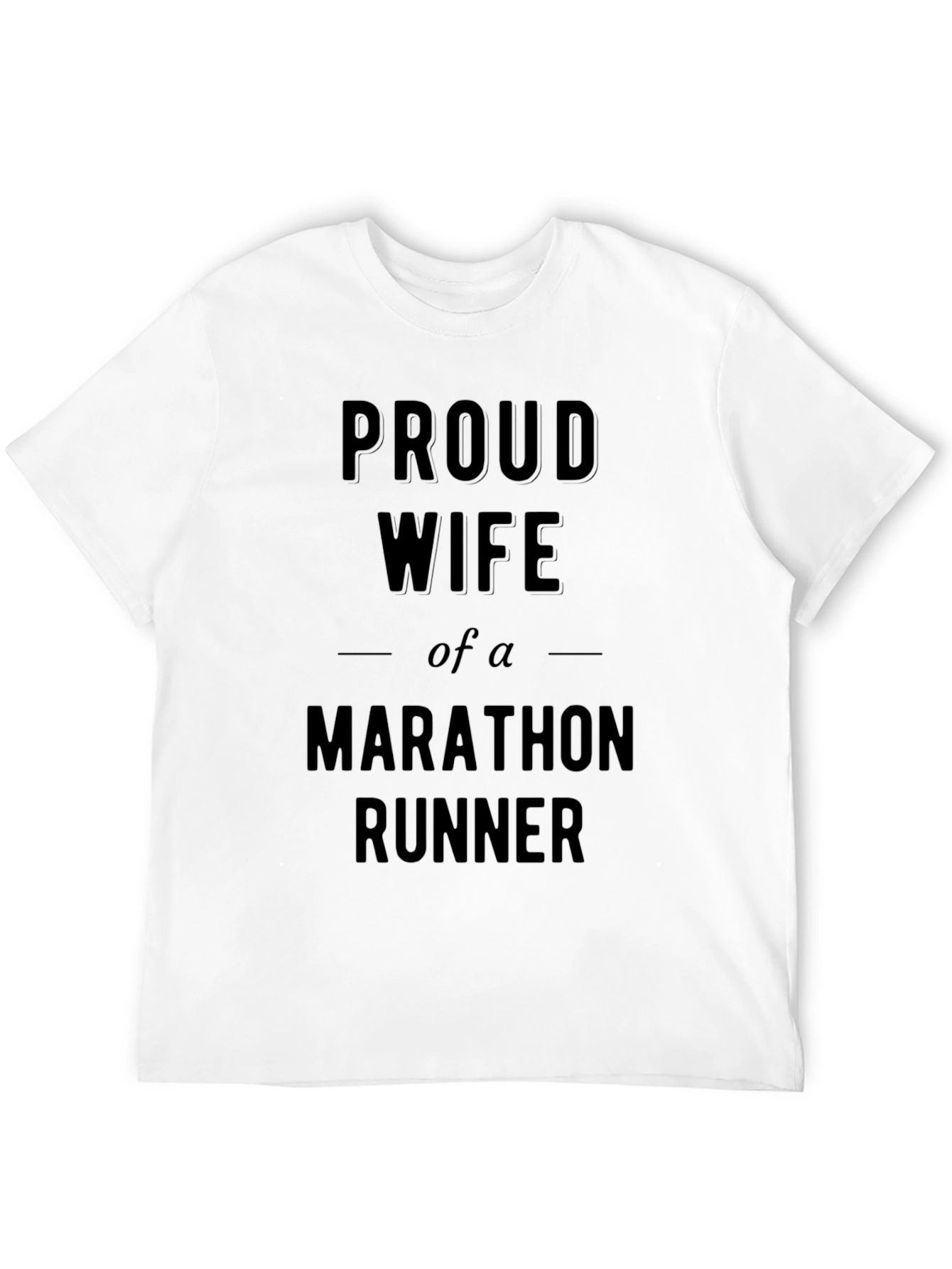 Black Proud Wife of a Marathon Runner T-Shirt view 12