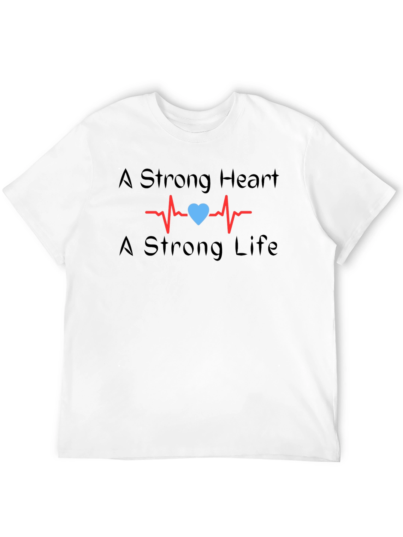 Black Strong Heart Strong Life Graphic T-Shirt view 12