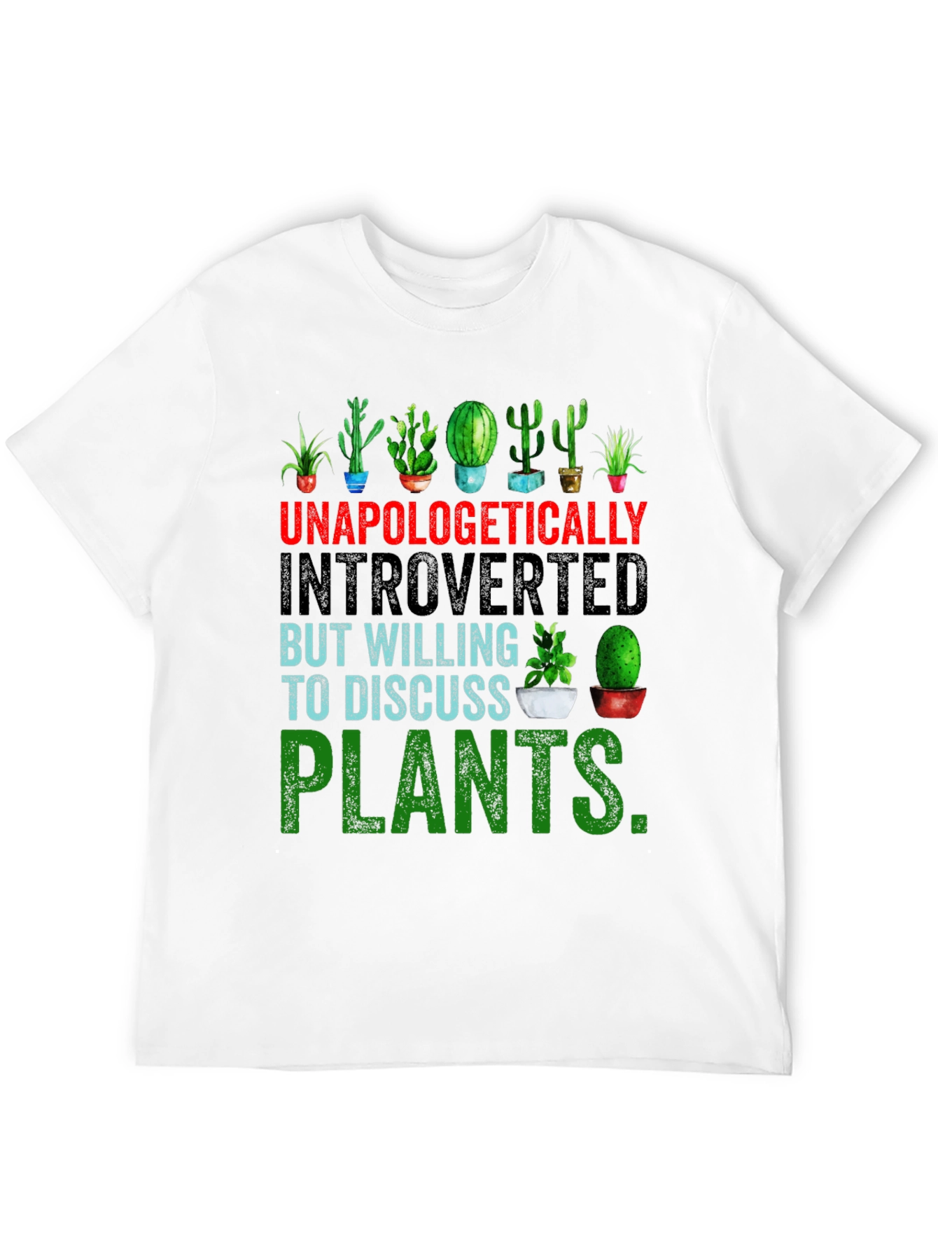 Black Introverted Plant Lover T-Shirt view 12