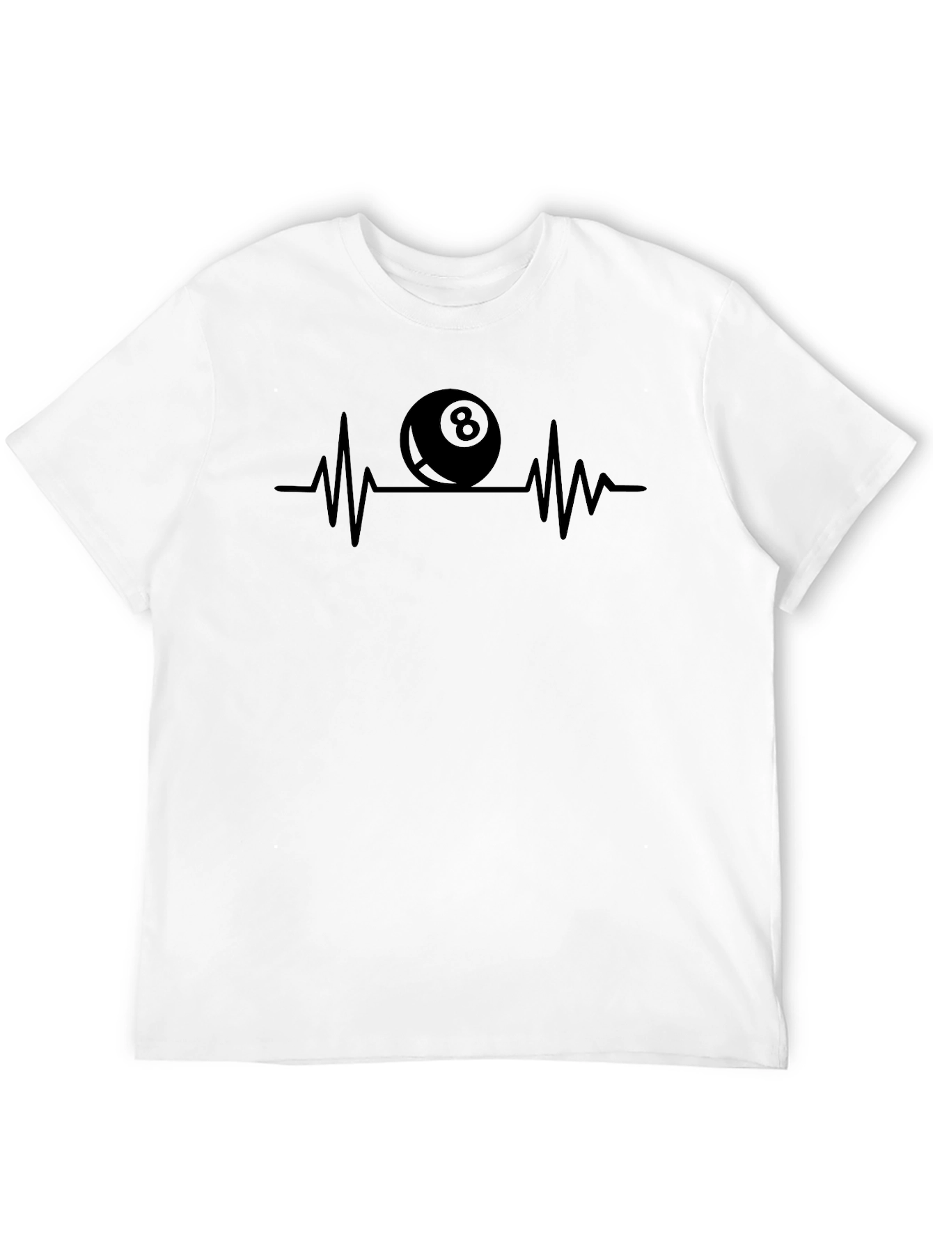 Black Pool 8-Ball Heartbeat T-Shirt view 12