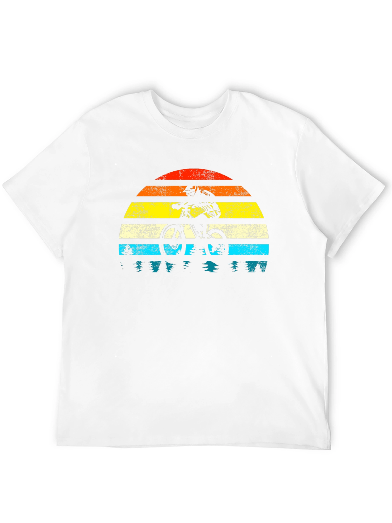 Black Mountain Biker Sunset Graphic Tee - Black view 12