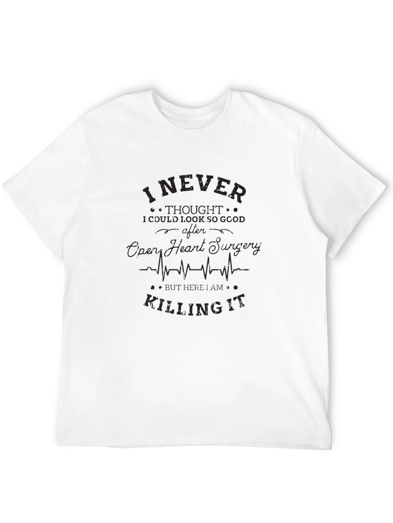 Black Open Heart Surgery Killing It T-Shirt view 12