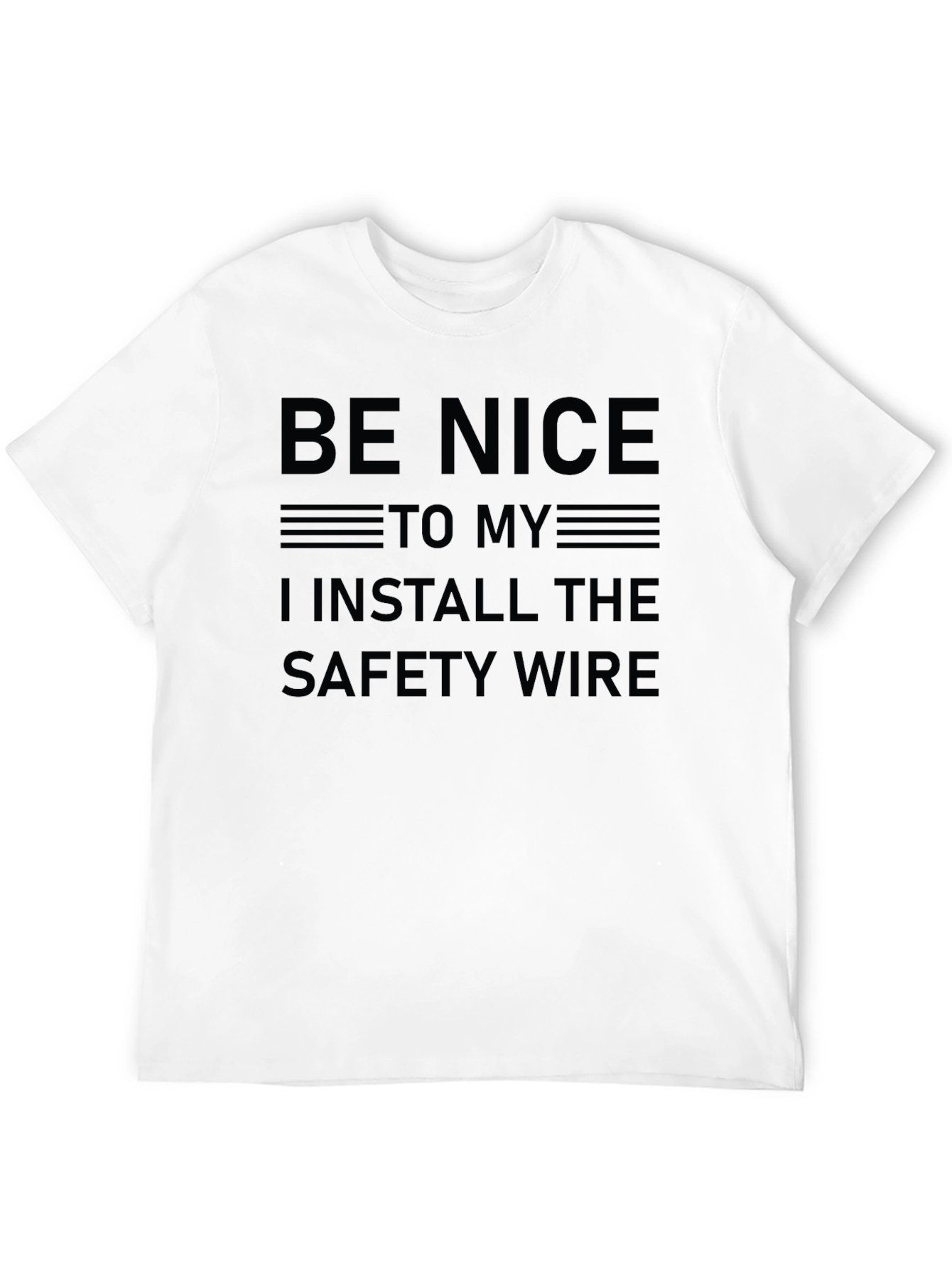Black Funny Safety Wire Installer T-Shirt view 12
