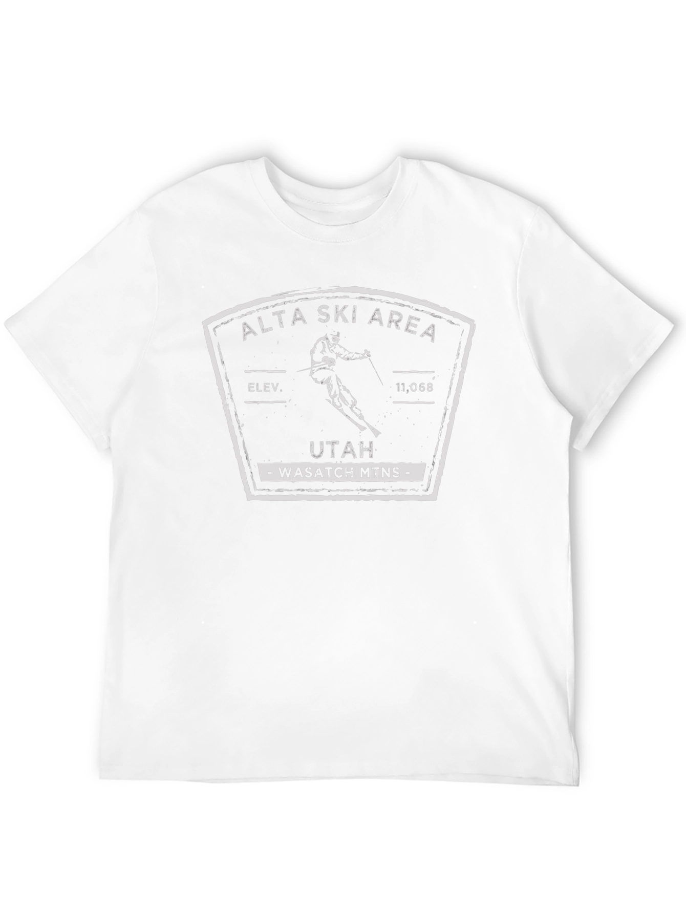 Black Alta Ski Area Utah Tee - Wasatch Mountains view 12