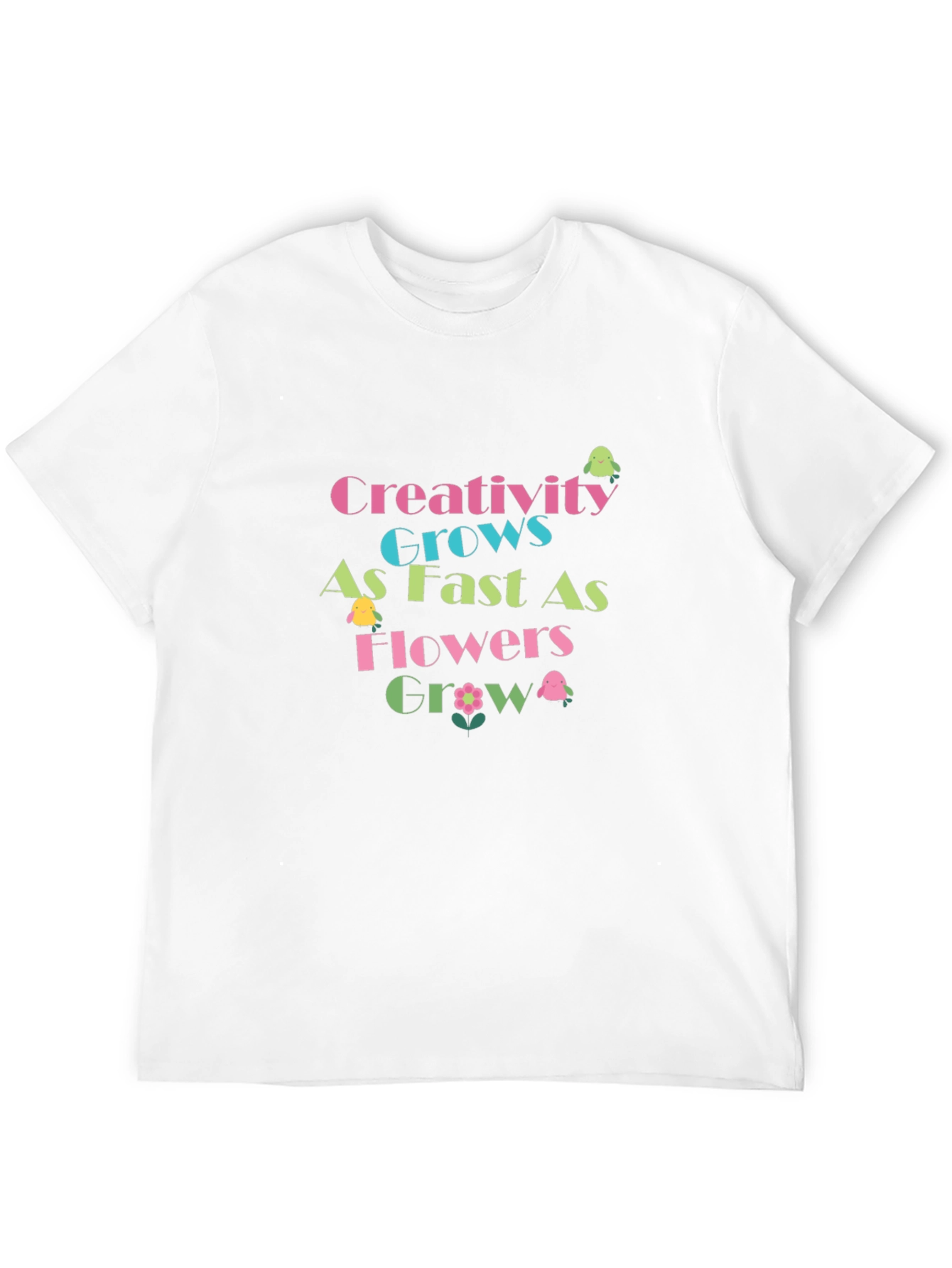 Black Creativity Grows T-Shirt - Black Graphic Tee view 12