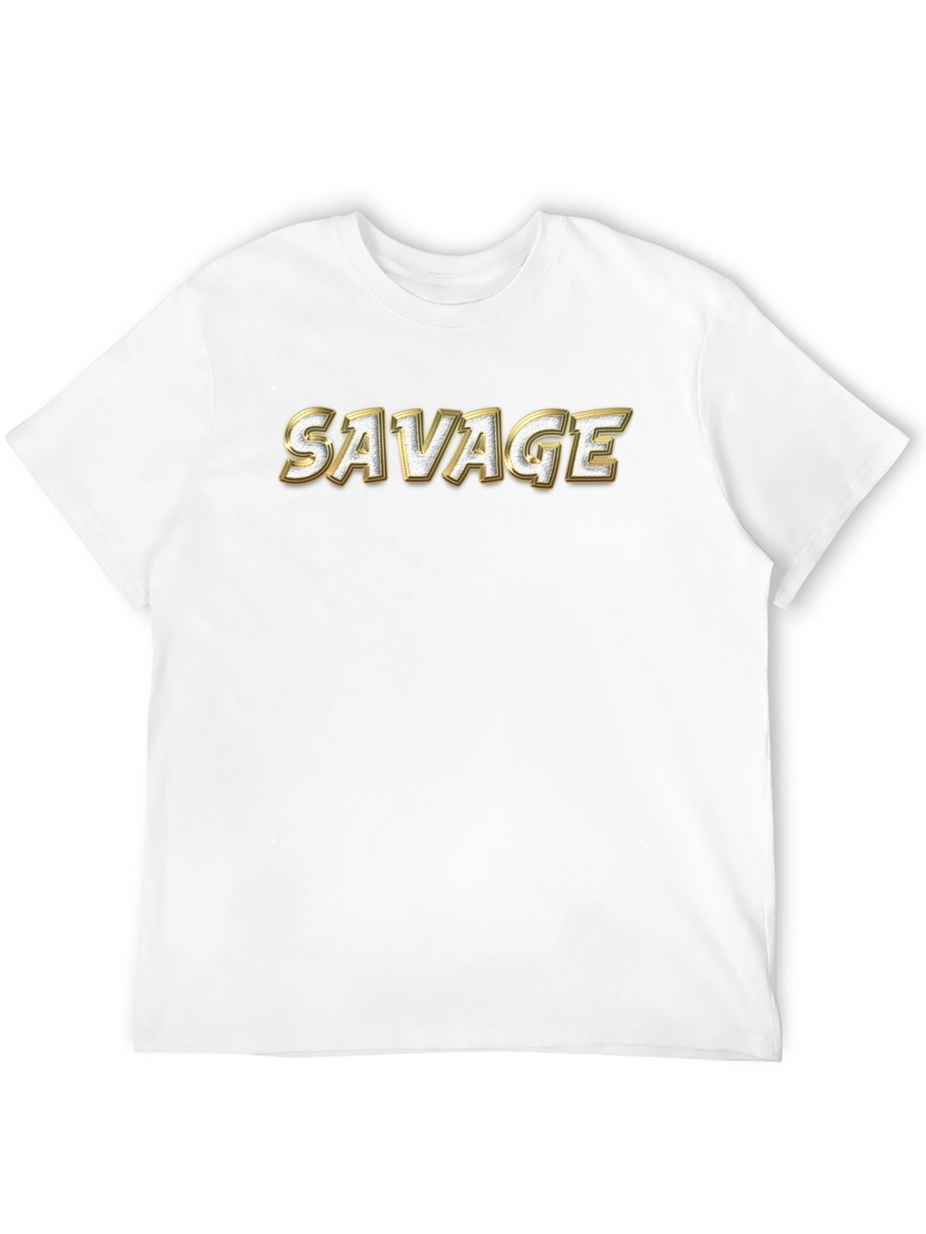 Black Savage Graphic Print Crew Neck T-Shirt view 12