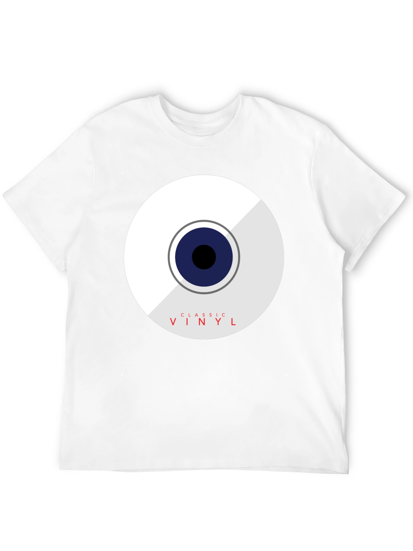 Black Classic Vinyl Graphic Tee - Black Cotton Blend view 12