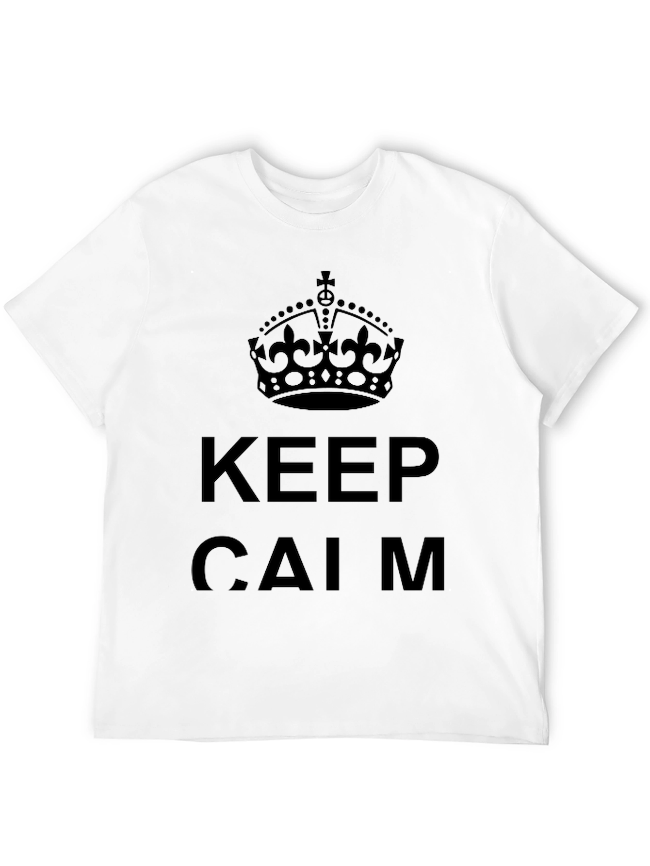 Black Keep Calm Crown Graphic Tee - Black view 12