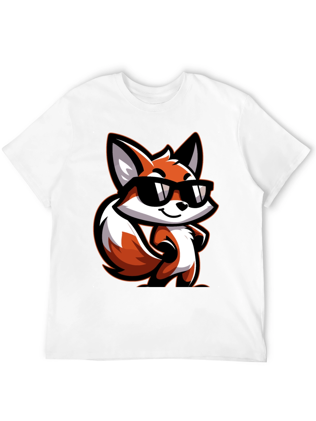 Cool Fox Graphic Tee - Black T-Shirt - 12