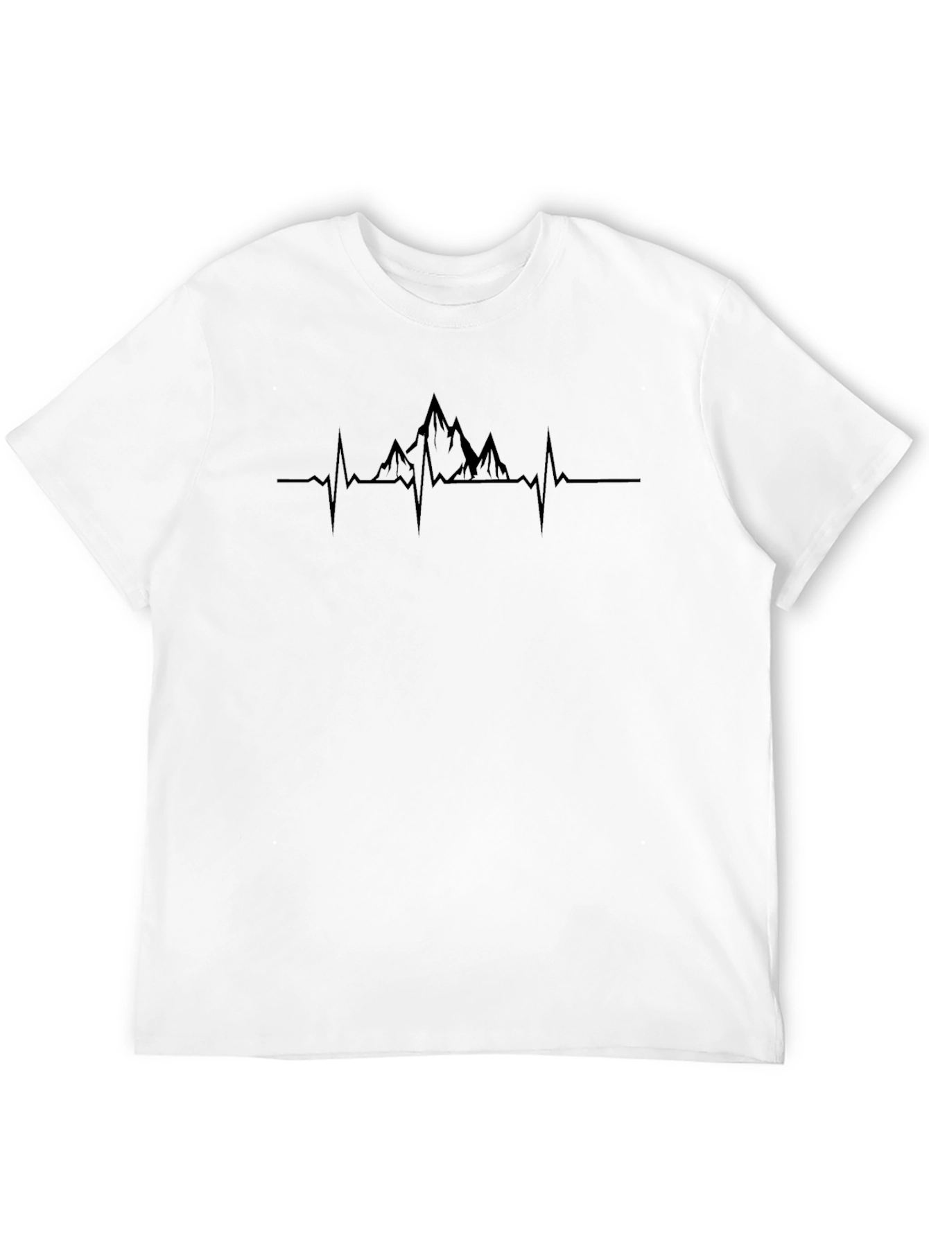 Black Mountain Heartbeat Graphic Tee - Black Crew Neck view 12