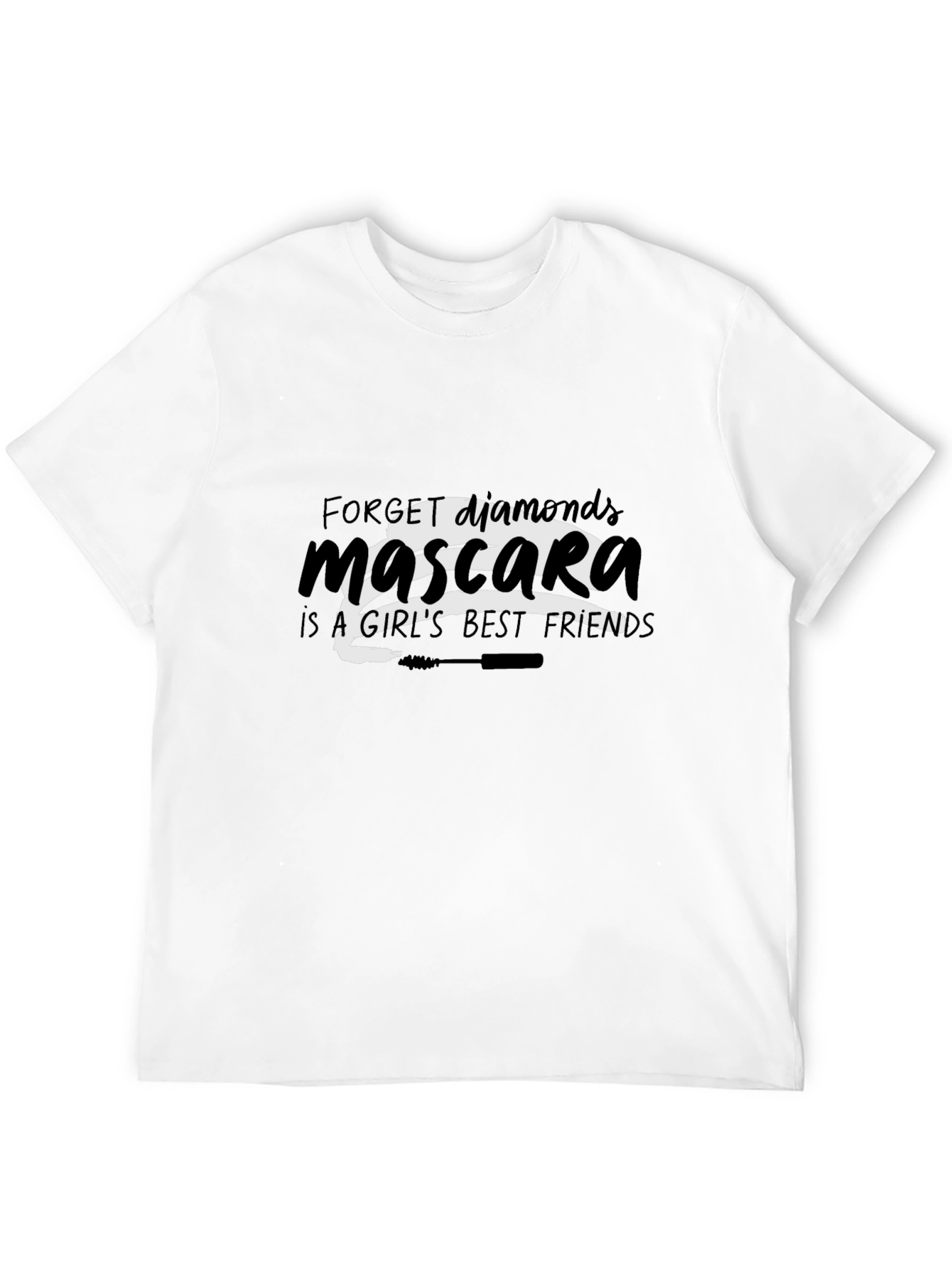 Black Mascara is a Girl's Best Friend - Black T-shirt view 12