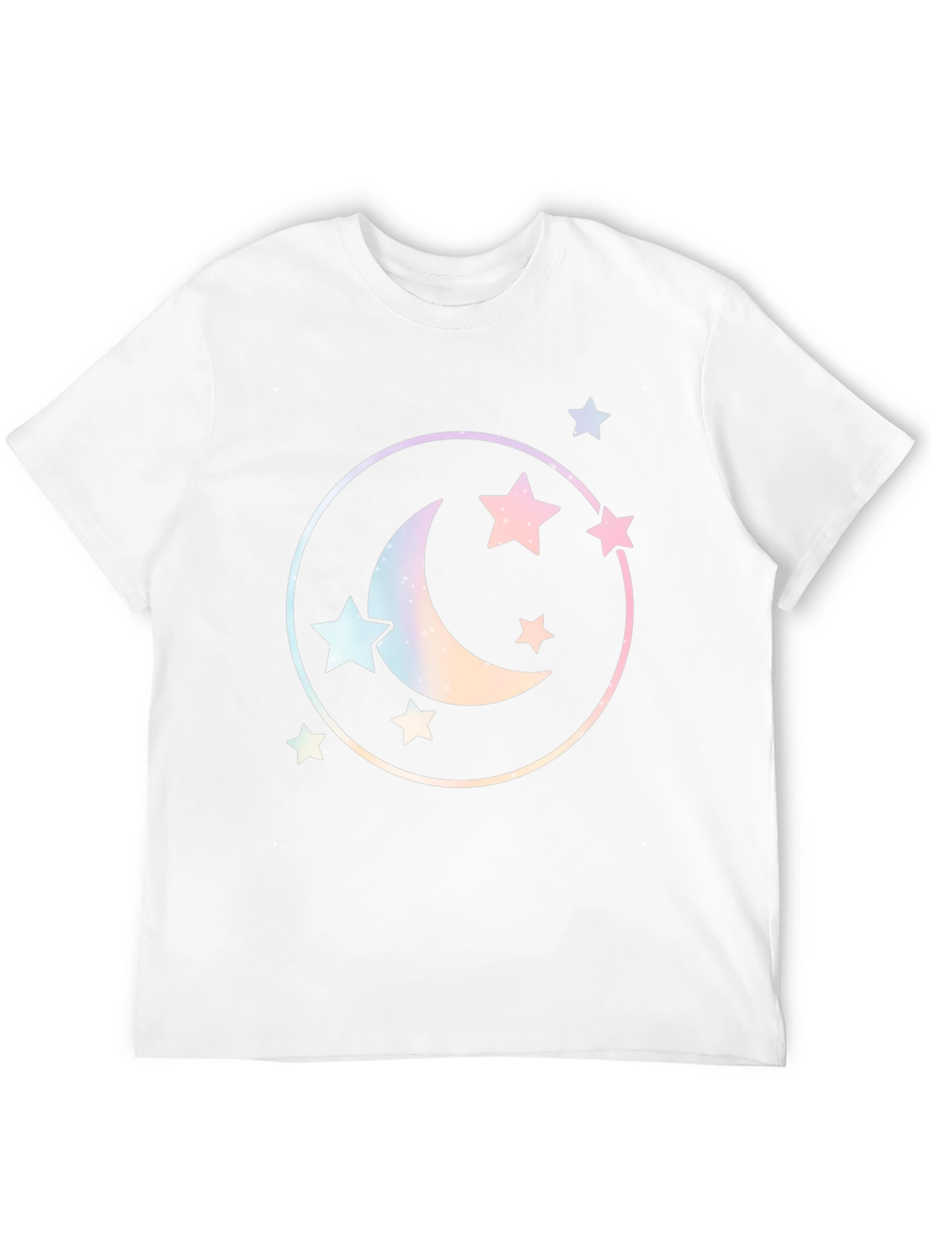 Black Moon & Stars Graphic Tee - Black Unisex T-Shirt view 12