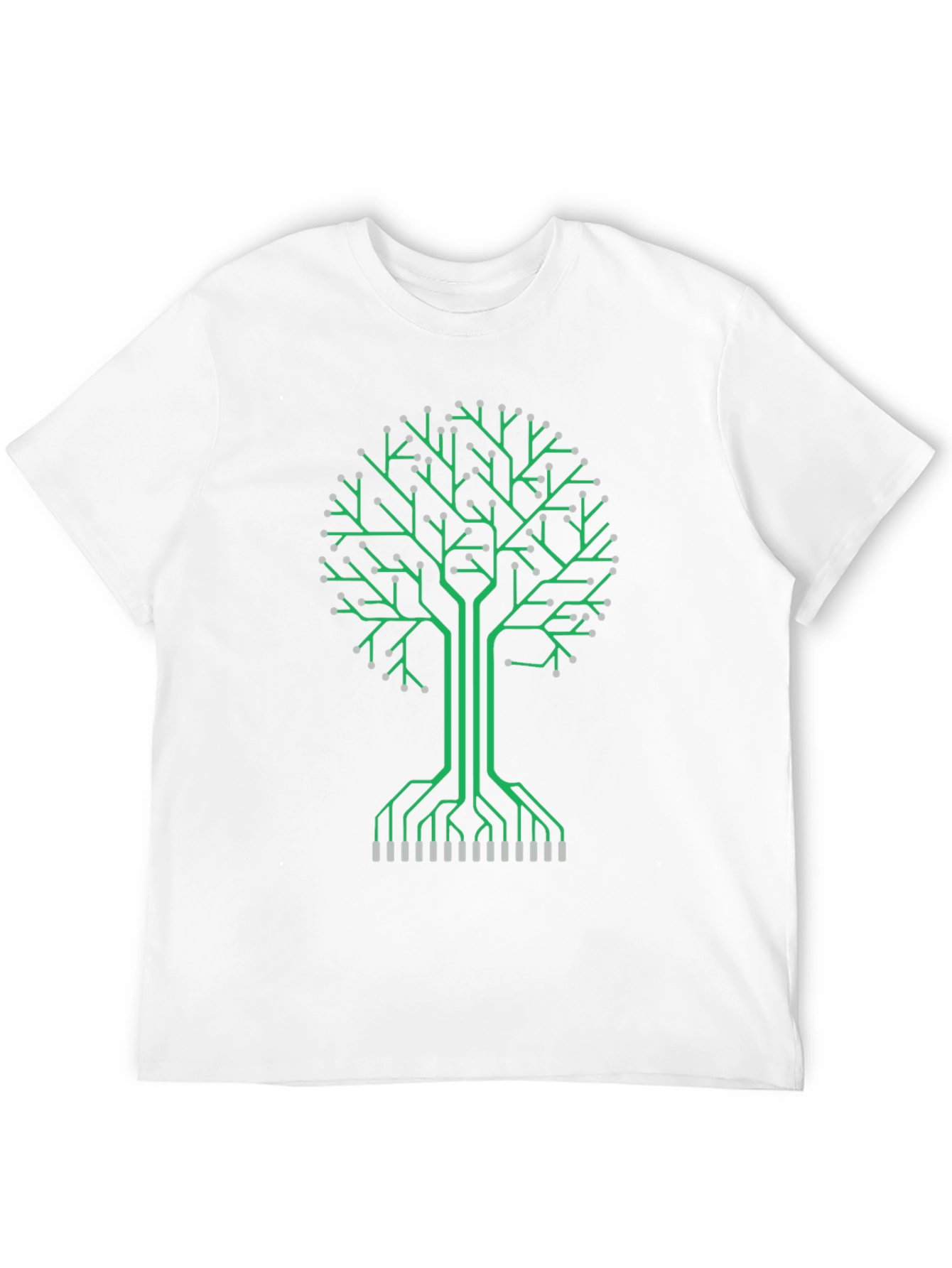 Black Circuit Board Tree Graphic Tee - Tech Inspired Fashion view 12