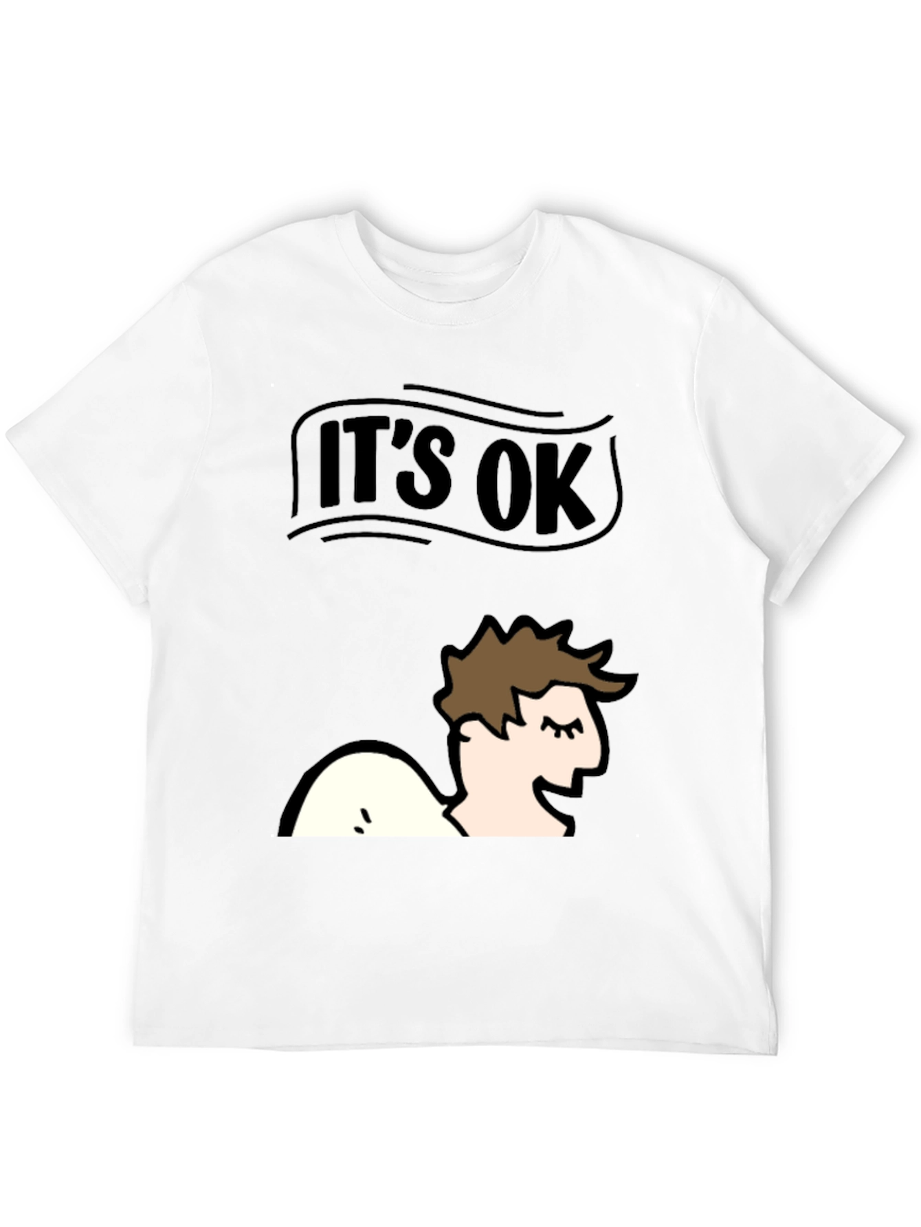 Black It's Ok T-Shirt - Funny Graphic Tee view 12