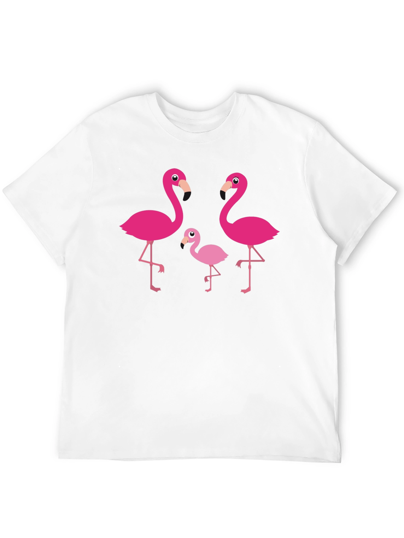 Black Flamingo Family Graphic Tee - Black Cotton T-Shirt view 12