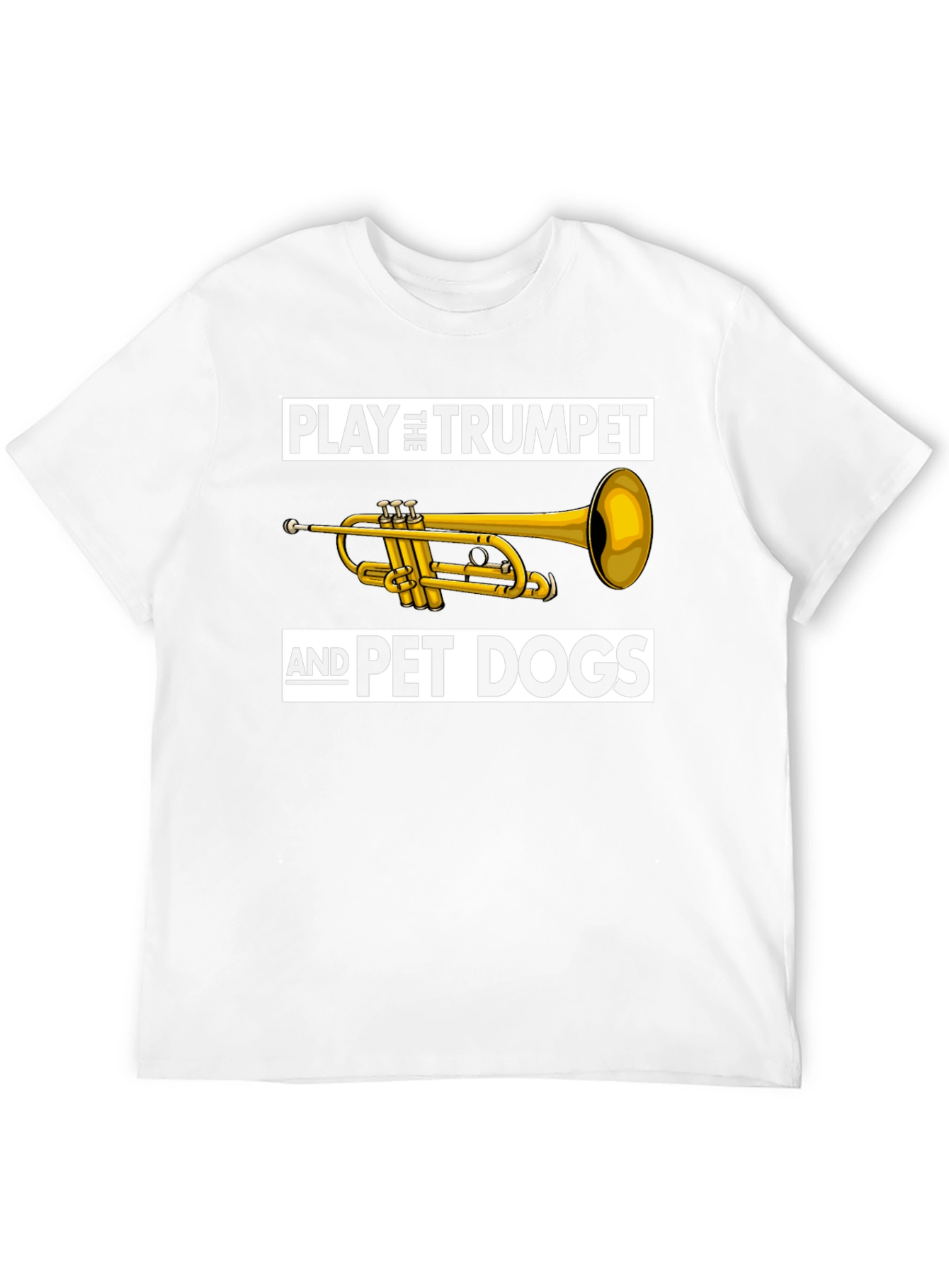 Black Play Trumpet Pet Dogs Black Graphic Tee view 12
