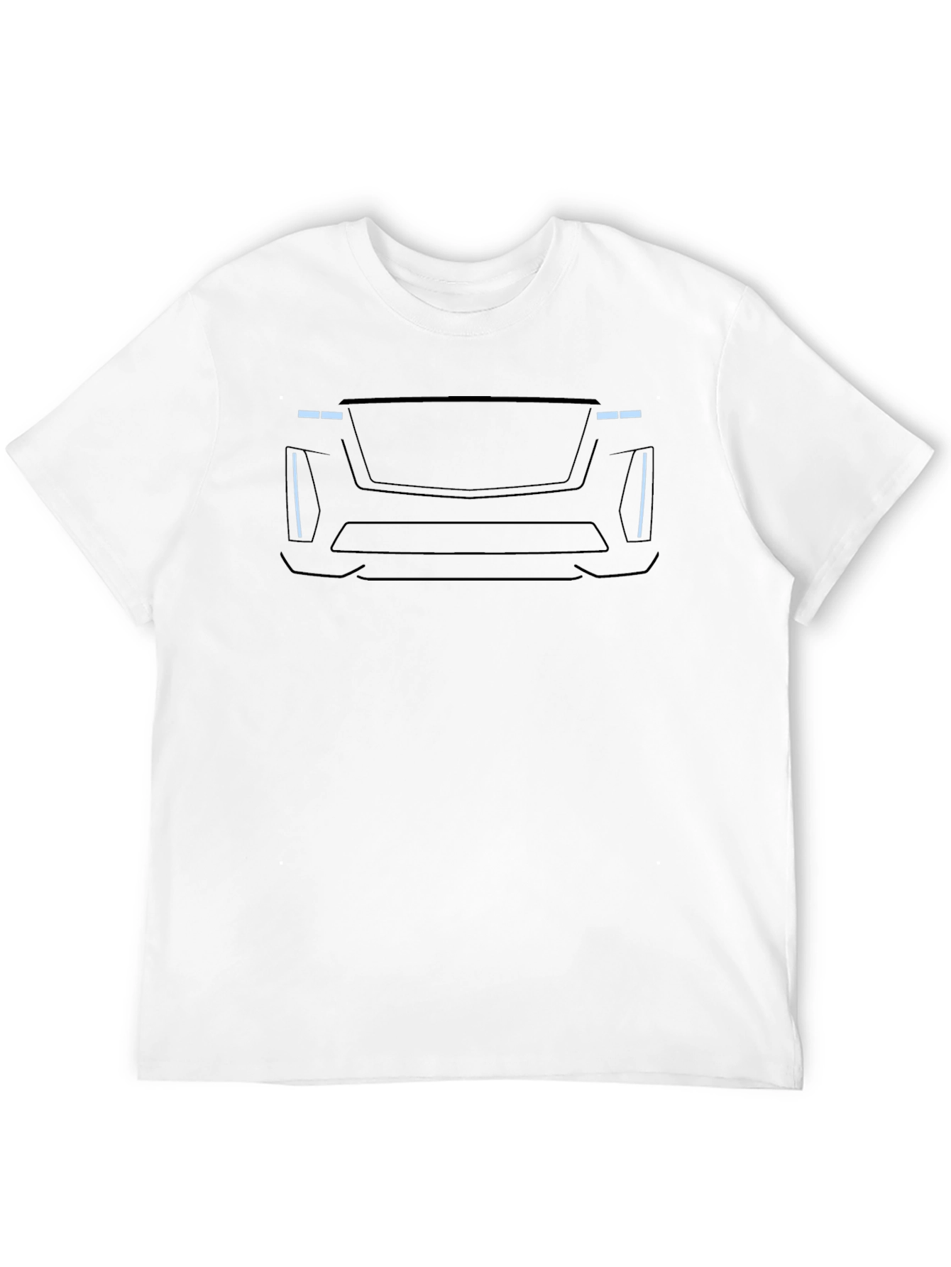 Black Modern Car Front Graphic T-Shirt view 12