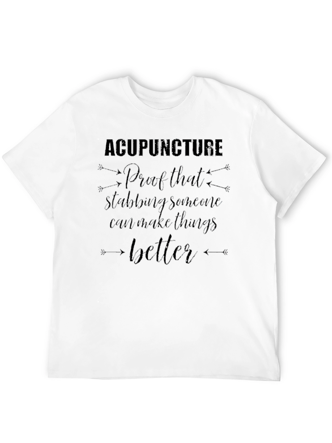 Black Acupuncture Funny Stabbing T-Shirt view 12